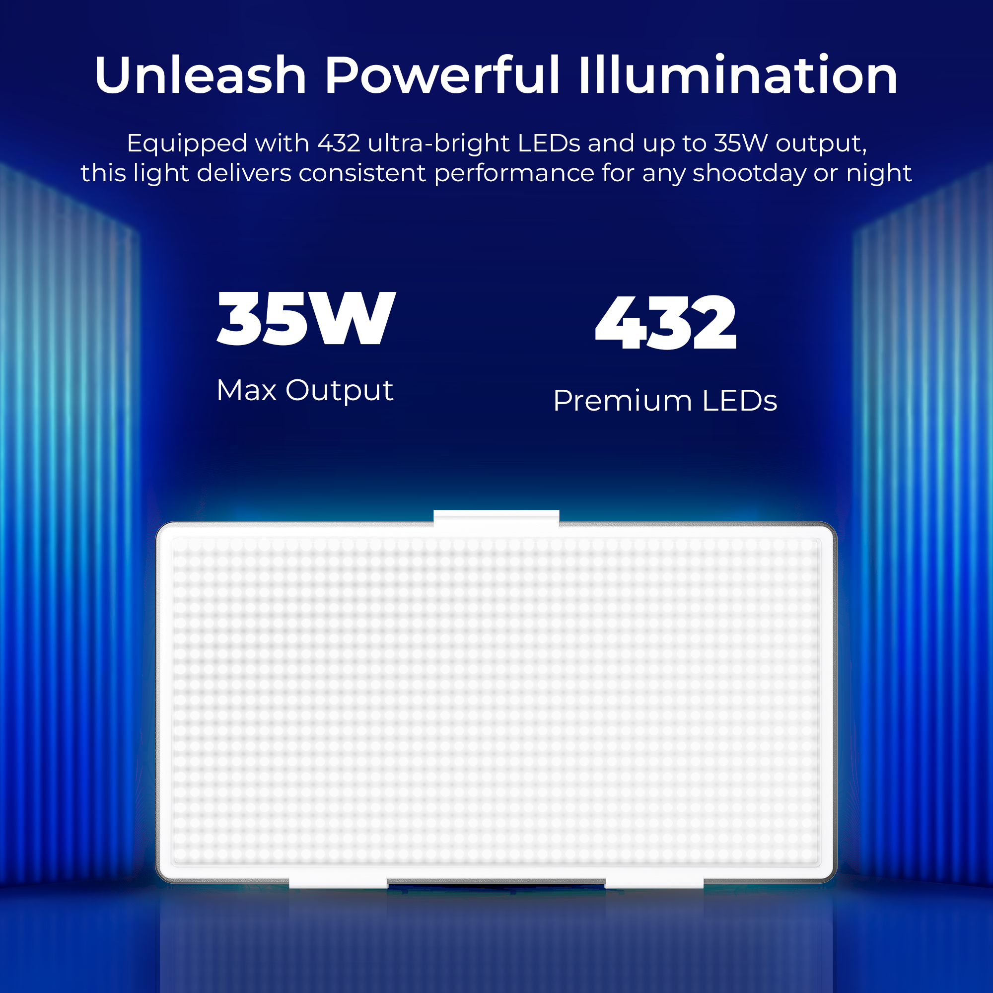 مصباح فيديو LED ثنائي اللون محمول من Digitek (LED-D432 Bi) LED-D432Bi (البطارية غير مشمولة)