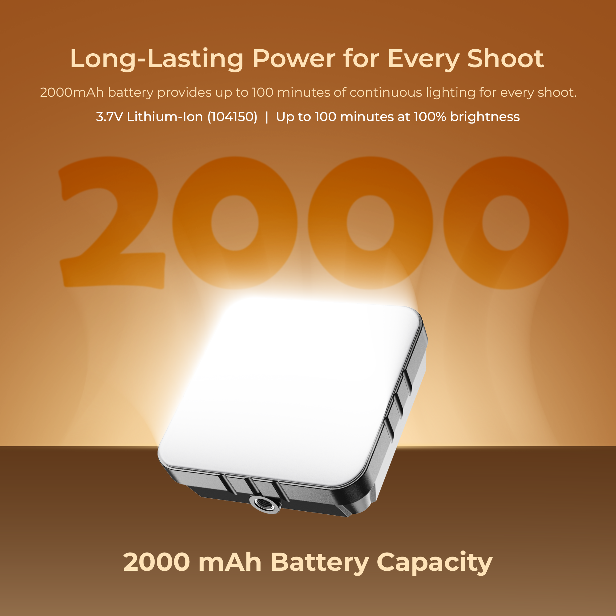 Digitek (LED-D11W Bi Color) Mini 11W Bi-Color LED Video Light with 120° Beam Angle, 2000mAh Battery, Brightness Adjustment, 2500K–9900K, Type-C Charging, 1/4" Mount, 40 LEDs Bulbs, for Vlogs & Live Streaming