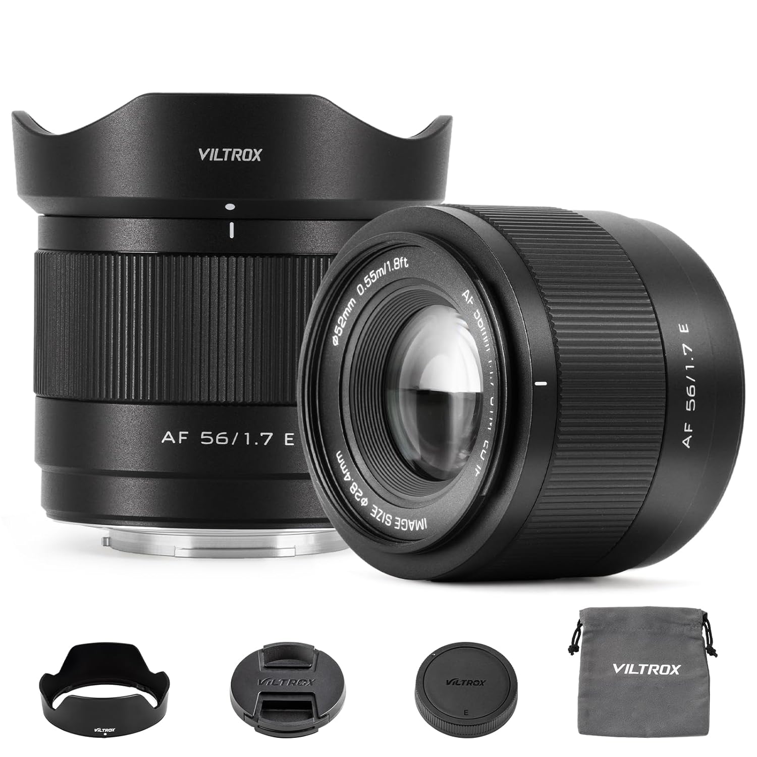 VILTROX 56mm F1.7 SLR Camera Lens E-Mount AF APS-C Large Aperture Wide-Angle Auto Focus Format Portrait Lens for Sony ZV-E10 FX30 ZC-E10II a5000 a5100 a6000 a6100 a6700 a6300 a6400 a6500 a6600