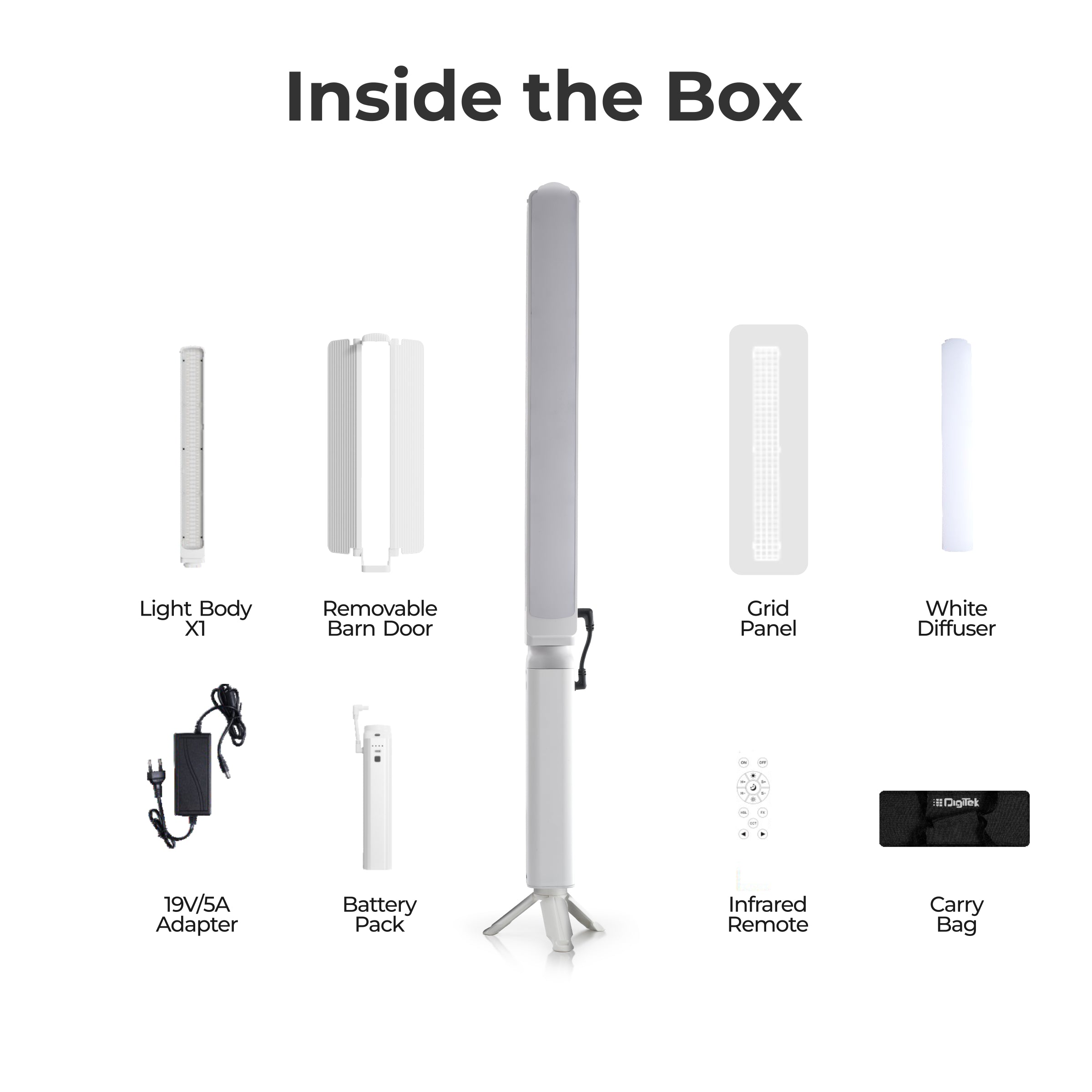 Digitek (DSL-1000 RGB) Stick Light Portable Handheld RGB LED Light Wand 100W DSL-1000 RGB