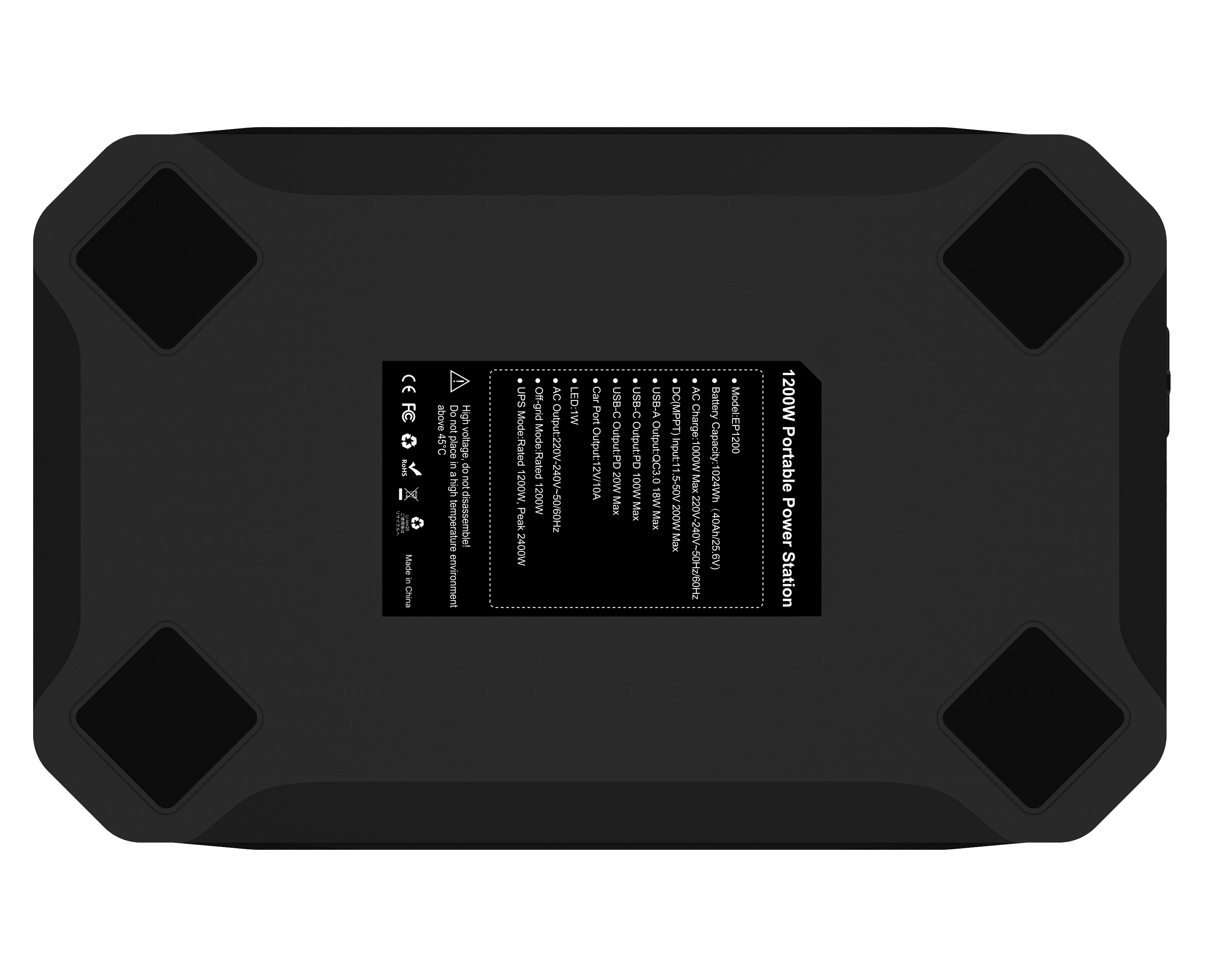 محطة طاقة ديجيتك DPS 1200 واط / محطة طاقة محمولة تعمل بالتيار المتردد/المستمر، متوافقة مع الأجهزة الإلكترونية التي تعمل بالتيار المتردد/المستمر