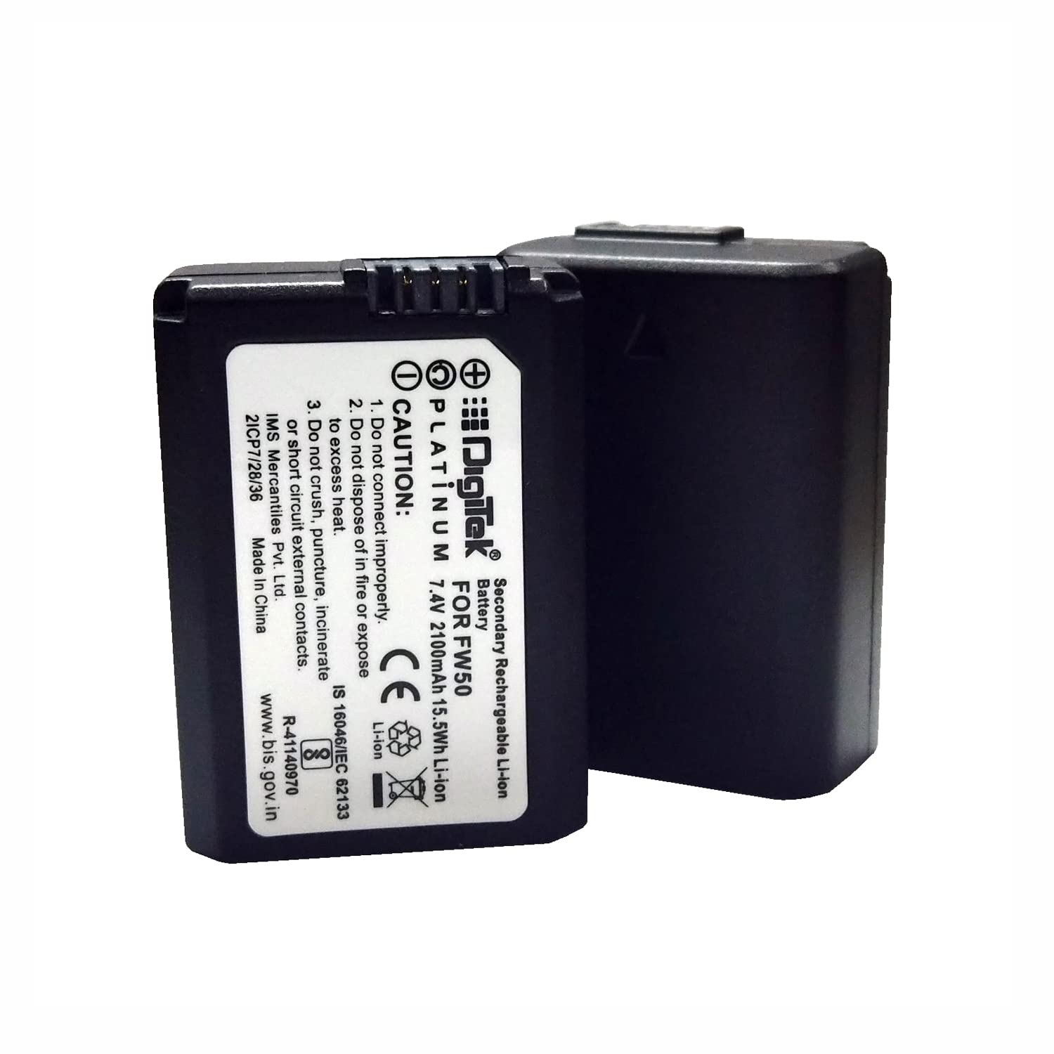 Digitek (FW50 P + DPUC 010)Battery Platinum Dual Port LCD Battery Micro USB Charger with 2 Nos of 2100Mah Capacity Replacement for Fw 50 Li-Ion Lithium_Ion Battery Combo Pack (FW50 P + DPUC 010)