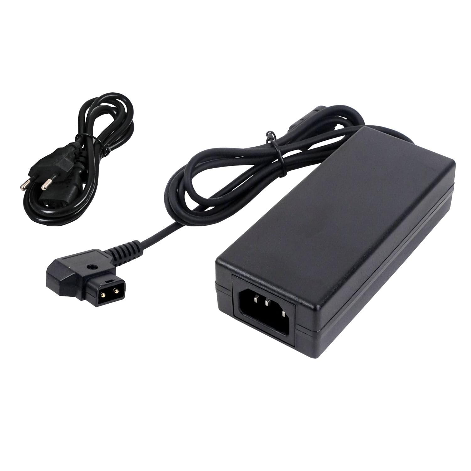 محول شحن عالمي من ديجيتك® (DPUC 015) لبطاريات V-Mount - شحن سريع 3 أمبير، نطاق جهد إدخال واسع (تيار متردد 100-240 فولت)، جهد إخراج عالٍ (تيار مستمر 16.8 فولت) - اللون أسود