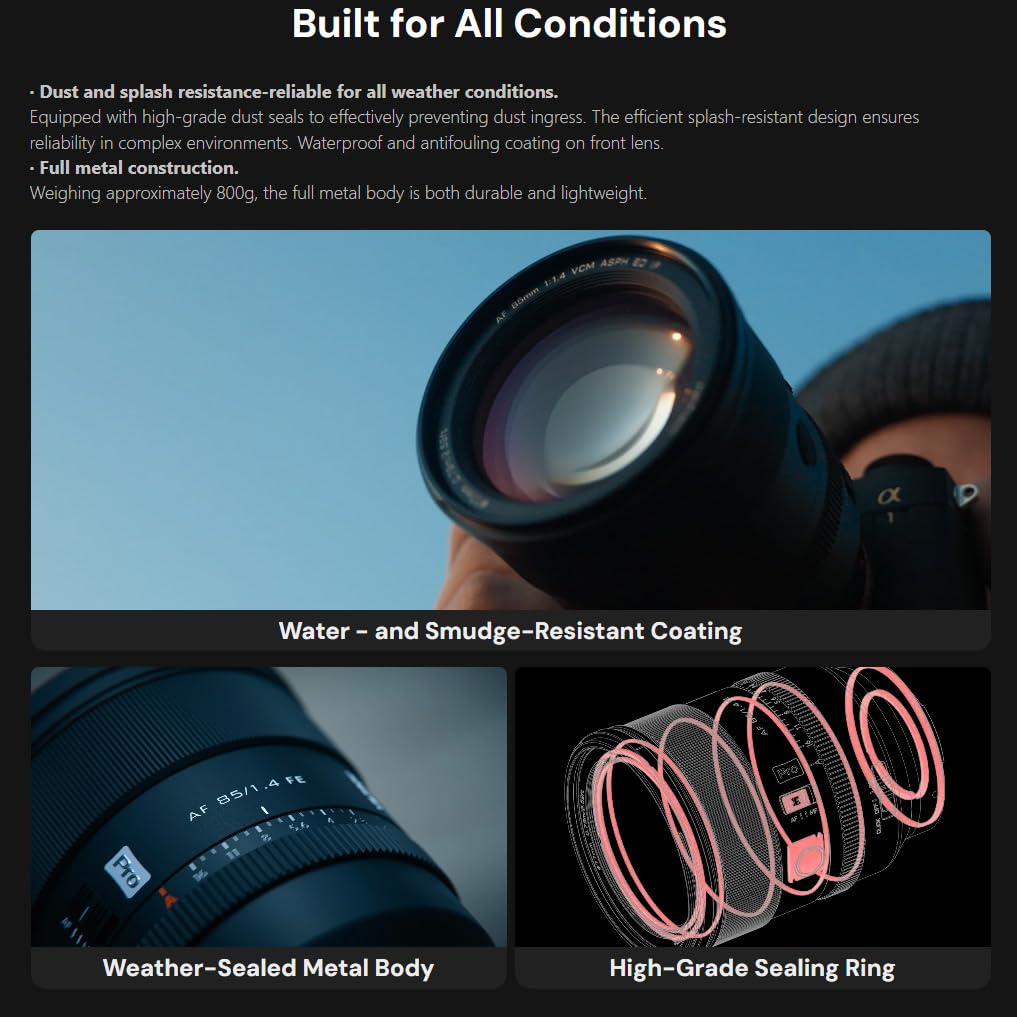 Viltrox AF 85mm F1.4 Pro Full-Frame Lens for Sony E-Mount