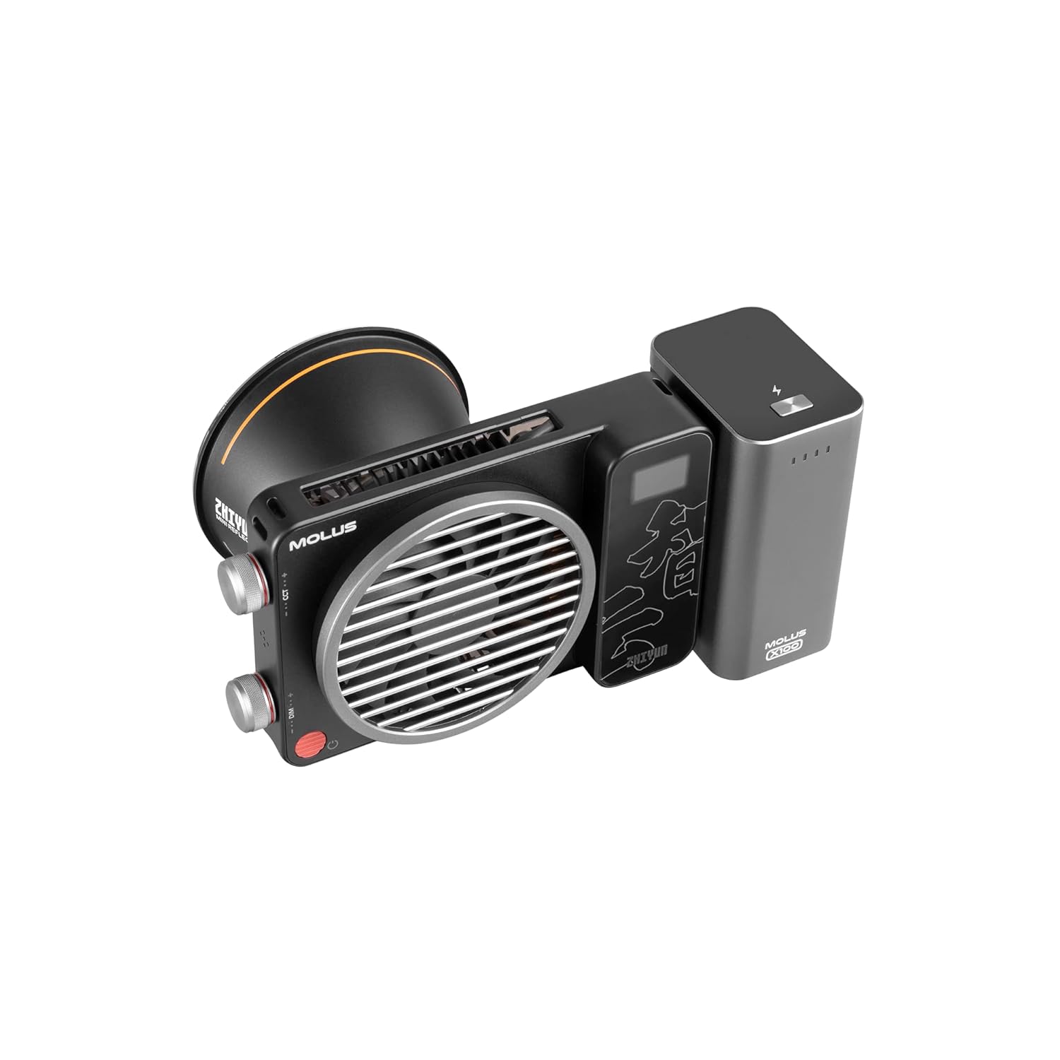 ZHIYUN MOLUS X100 Bi-Color 100W COB Video Light, 385g LED Pocket Light 17317Lux 2700K-6500K CRI 95+/TLCI 97+ with Bluetooth App Control AC/DC Power Supply