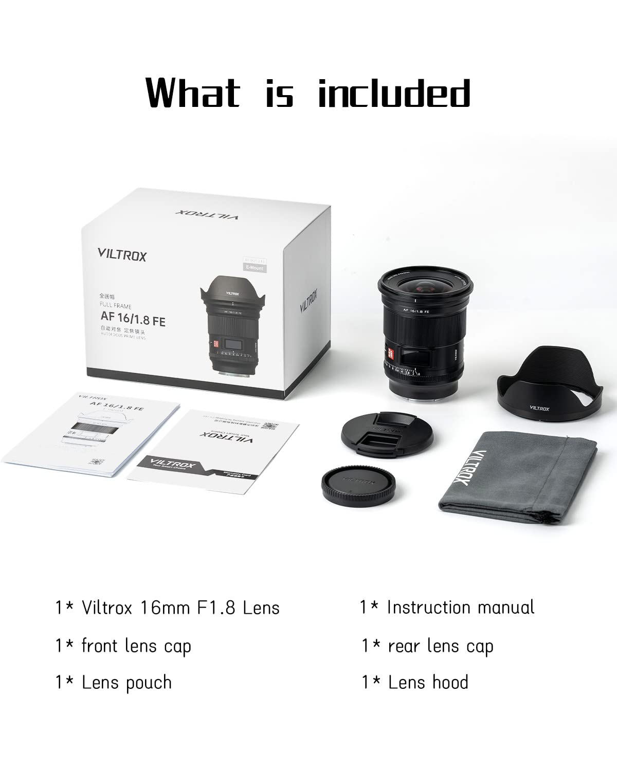 Viltrox 16mm F1.8 Pro Level Wide Angle Autofocus Lens with LCD Screen, Compatible with Full-Frame Sony E-Mount Mirrorless Cameras Alpha a7 a7II a7III a7R a7RII a7RIII a7RIV a7S a7SII a9 a7C - Digitek