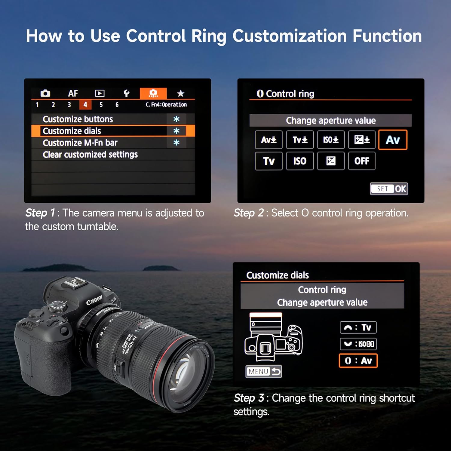 SNIPIZ EF-EOS R2 Lens Mount Adapter EF/EF-S Lens to RF Mount Camera Autofocus Lens Converter Compatible with Canon EF/EF-S Lens to EOS R, RP, R3, R5, R6, R6II, R7, R8, R10, R50, R100 Cameras
