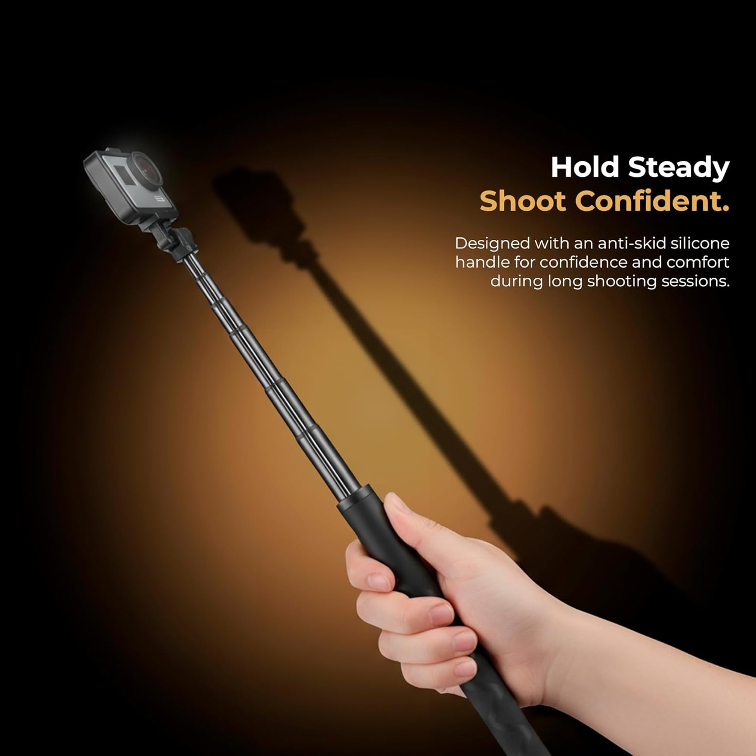 Digitek (DTR 650 IS) Aluminum Alloy 2 Meter Invisible Stick for GoPro Hero 11/10/9/8/7/6/5, Insta360 One X2/X3/X4/RS/Go 2, DJI Action 2/3 Cameras