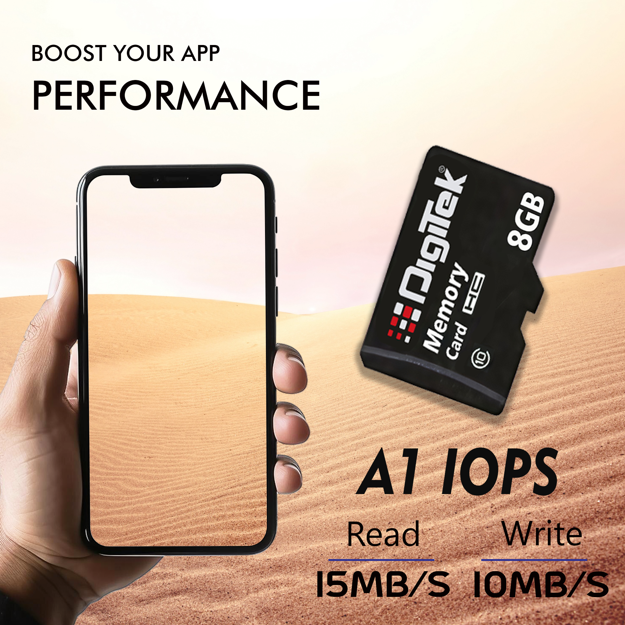 بطاقة ذاكرة ديجيتك (DTF 8GB C10) عالية السرعة من نوع مايكرو SDHC بسعة 8 جيجابايت UHS-I - A1، الفئة 10، سرعة 100 ميجابايت/ثانية، مقاومة للماء والصدمات والأشعة السينية، مثالية للهواتف الذكية والكاميرات وكاميرات المراقبة وغيرها