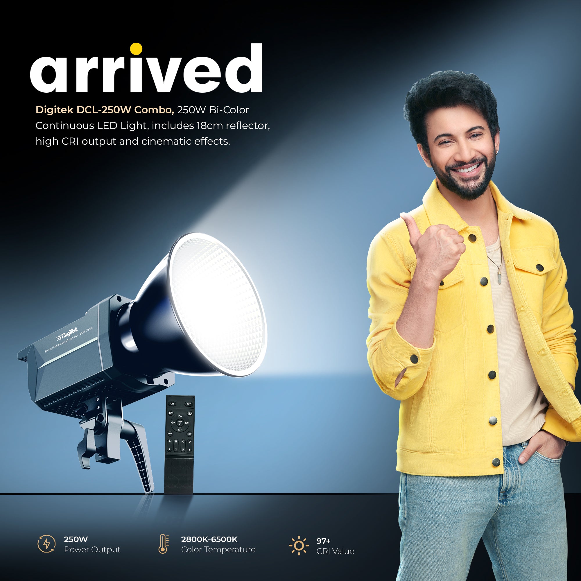 ديجيتك (مجموعة دي سي إل 250 واط) إضاءة مستمرة ثنائية اللون بقوة 250 واط
