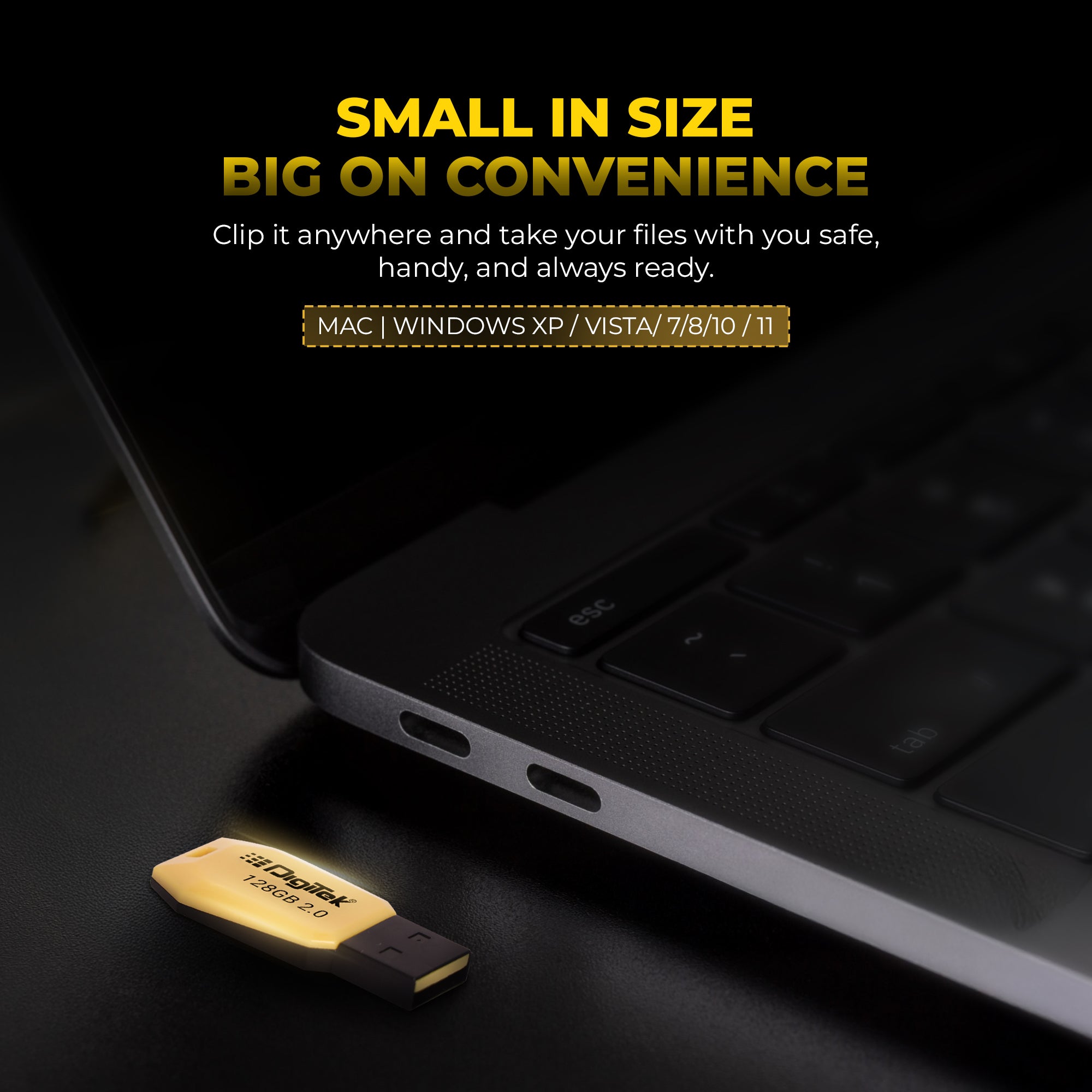 Digitek (DUD 2.0 P 128GB) High-Speed 128GB USB Pen Drive – Fast Data Storage & Transfer, Plug & Play, X-Ray, Magnetic & Temperature Resistant – Ideal for Laptops, Smart TVs, Car Audio & More