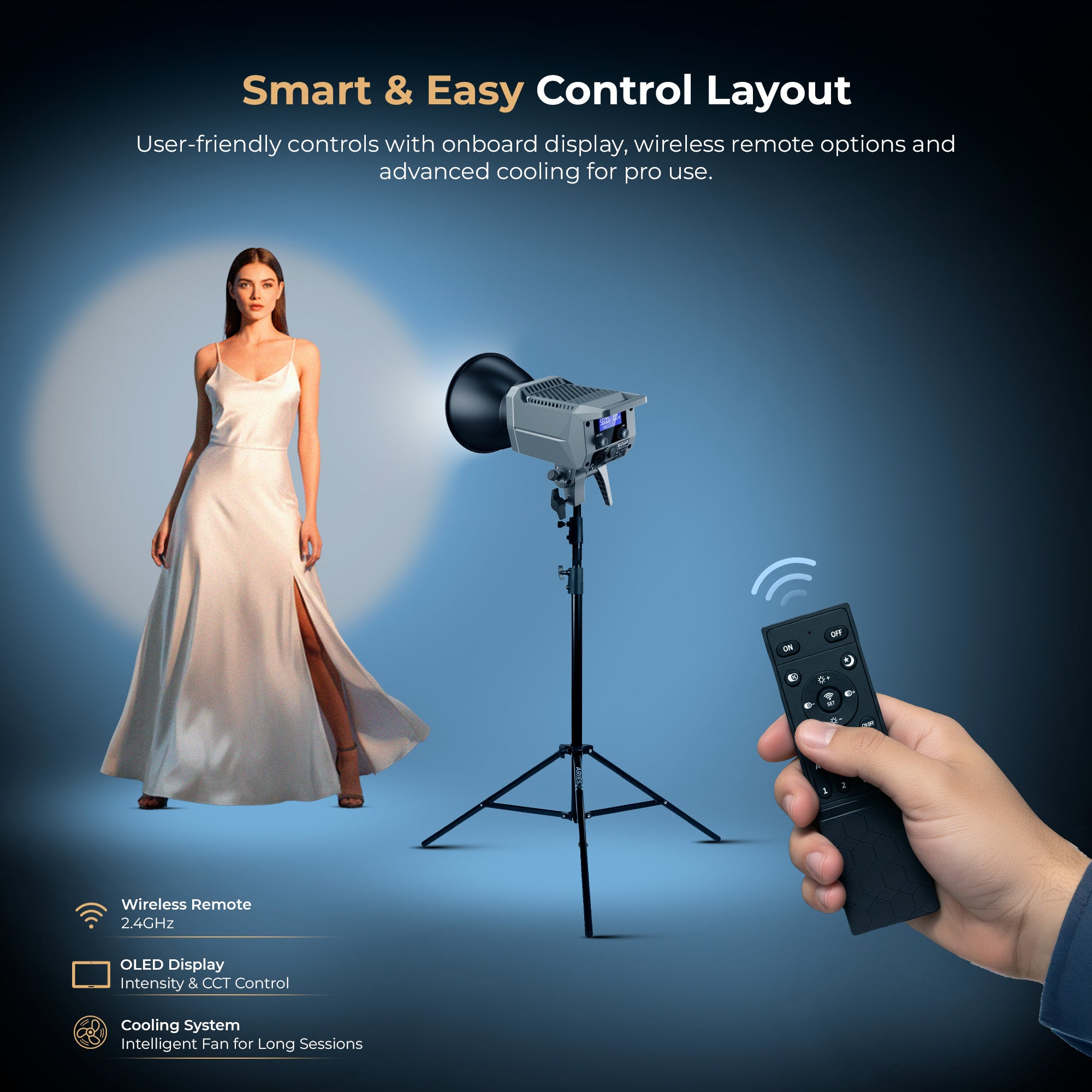 ديجيتك (مجموعة دي سي إل 250 واط) إضاءة مستمرة ثنائية اللون بقوة 250 واط