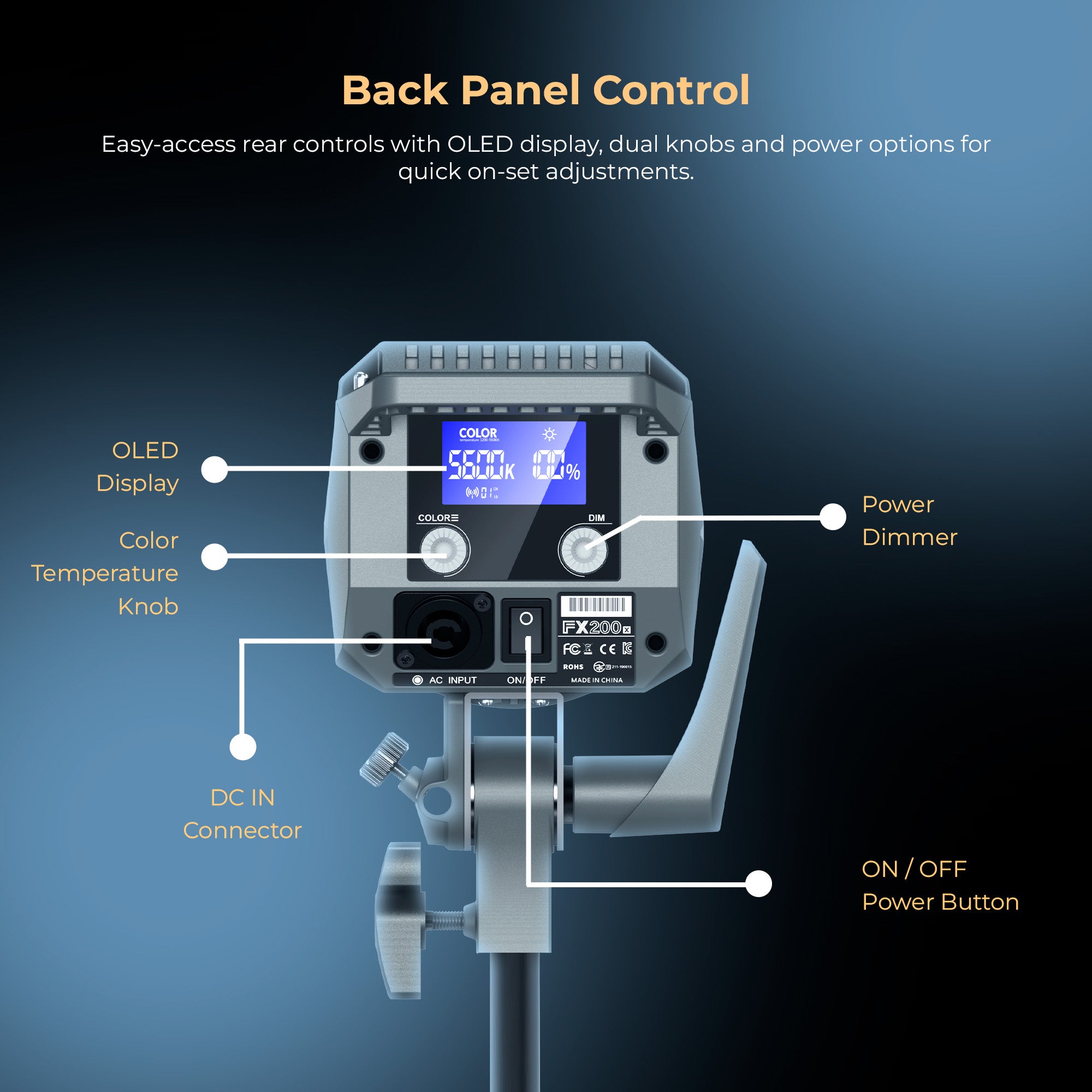 ديجيتك (مجموعة دي سي إل 250 واط) إضاءة مستمرة ثنائية اللون بقوة 250 واط