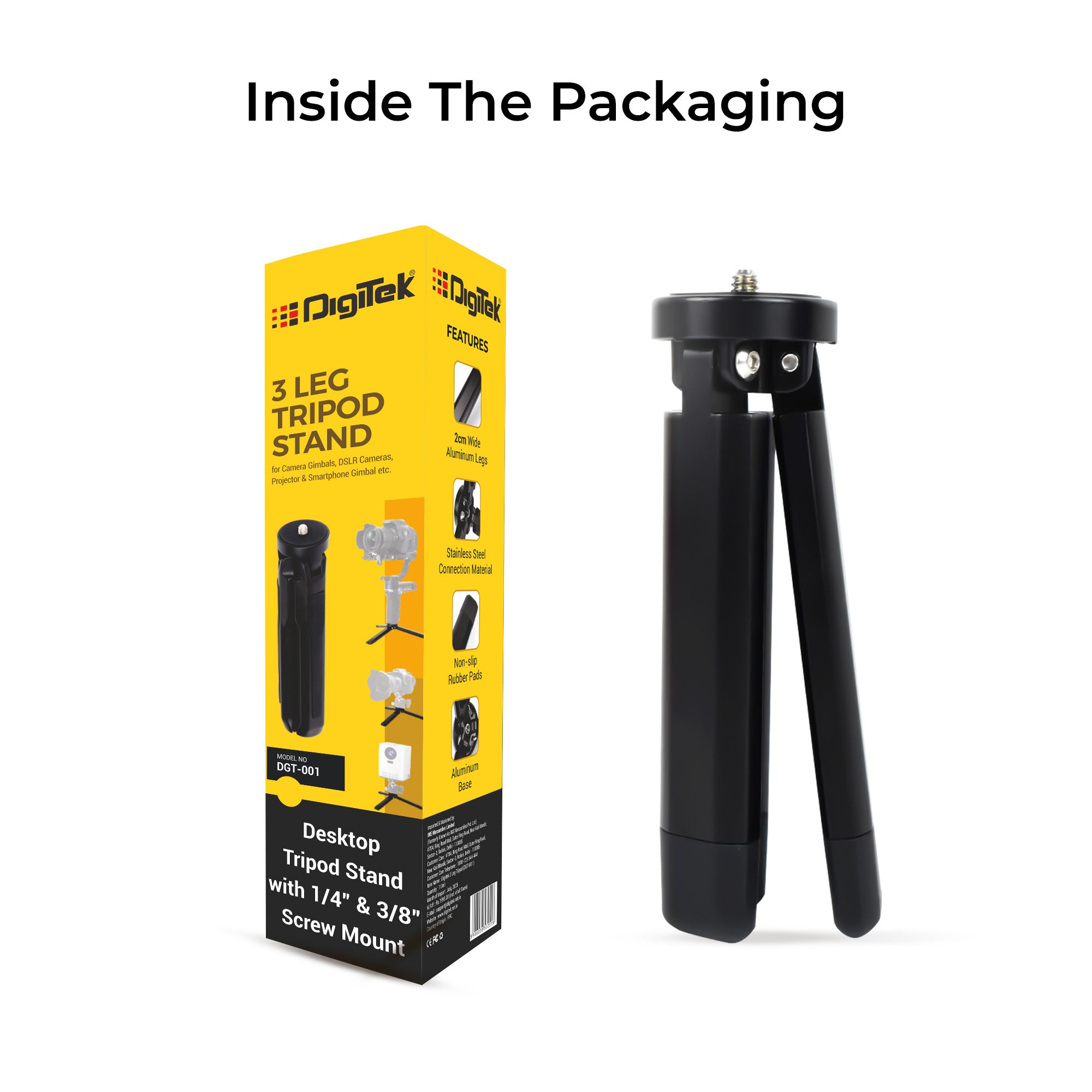 Digitek 3-LEG Gimbal Stand – Stable Support for Your Camera Gear (DGT-001)