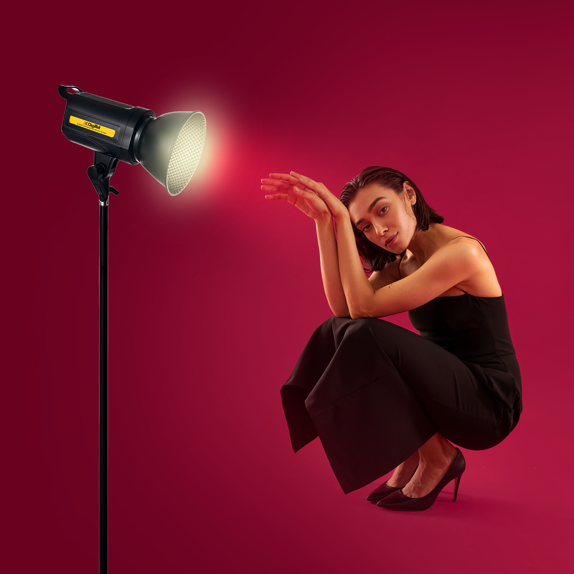 مصباح ديجيتك (DCL 100 WDC) ثنائي اللون مستمر مع عاكس للاستوديو