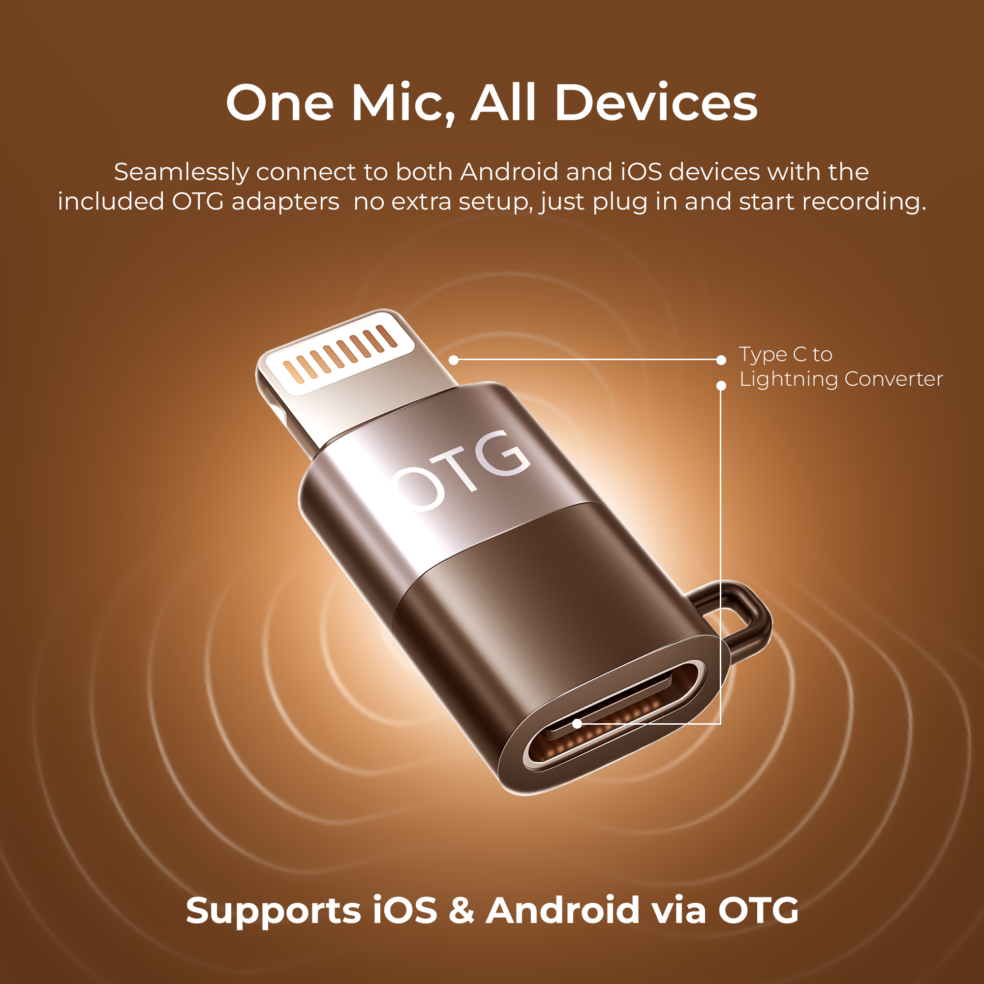 نظام ميكروفون لاسلكي Digitek (DWM 120)، مزود بخاصية تقليل الضوضاء، وميكروفون بتردد 2.4 جيجاهرتز بمدى يصل إلى 50 مترًا وبطارية تدوم 4.5 ساعات، متوافق مع هواتف iPhone وAndroid الذكية، مثالي لمدونات الفيديو والبث المباشر والمقابلات