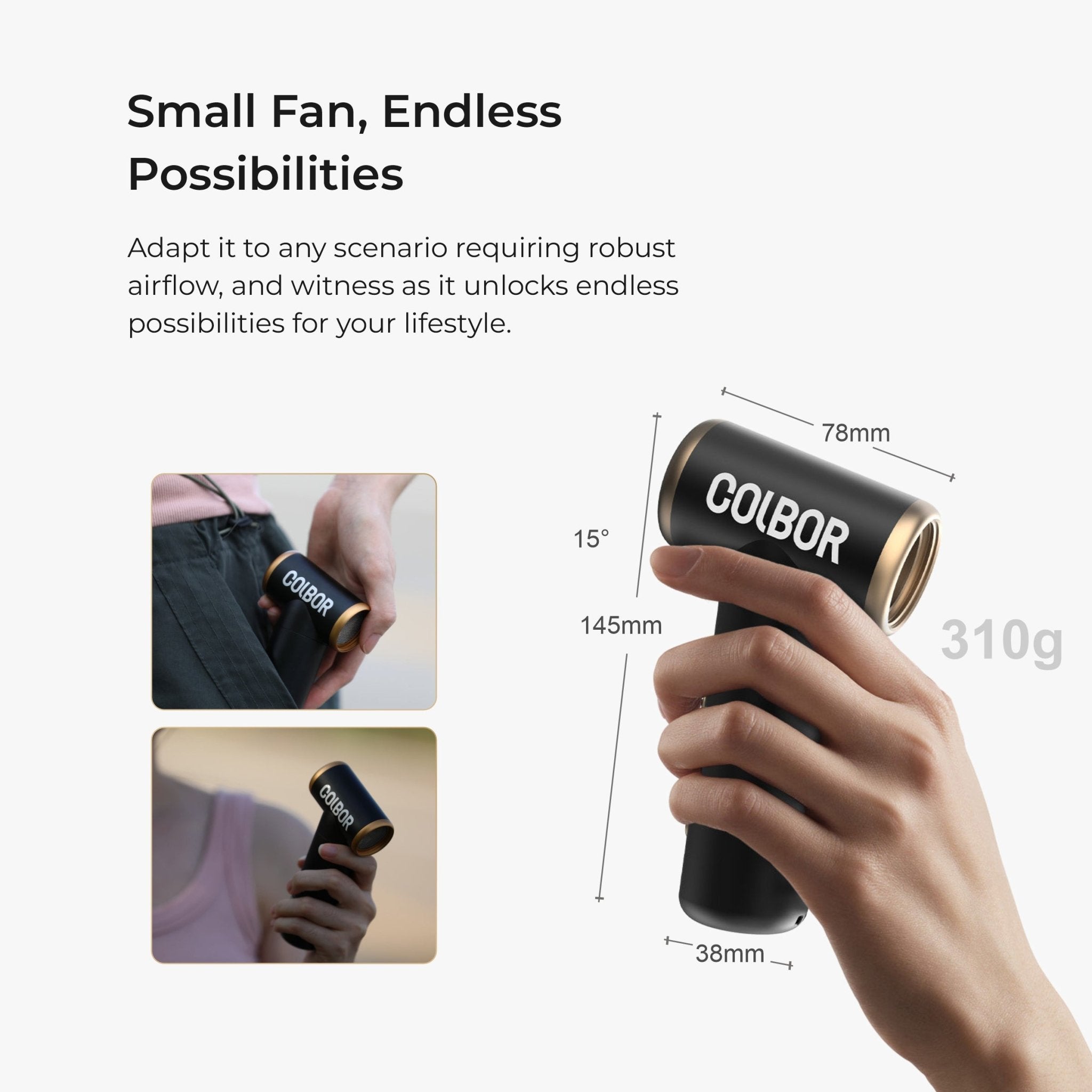 COLBOR Airmaxx A1 Electric Air Duster for Computer/Keyboard/House Cleaning/Camera Lens/Camping/BBQ/Car/Barbershop/Hair Drying,Built-in Led Light,100000RPM,Air Can Substitute Tool - Digitek