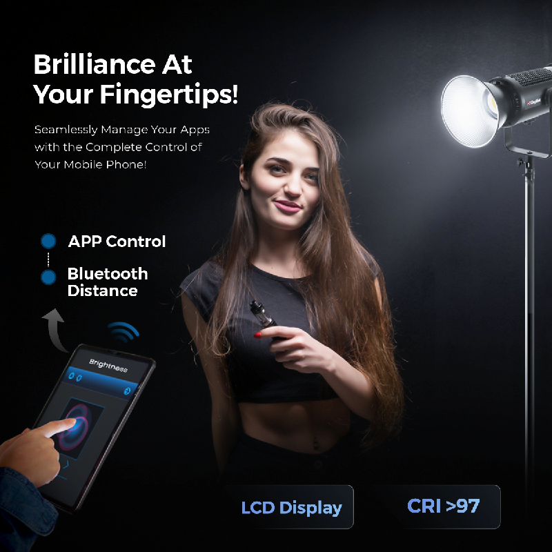 Digitek (DCL-400 WBC Combo) Continuous Light. Built with Solid Aluminium Alloy Frame. The Light has a Bi- Color 2700-6500K + 200 Output and a High CRI Rating - Digitek