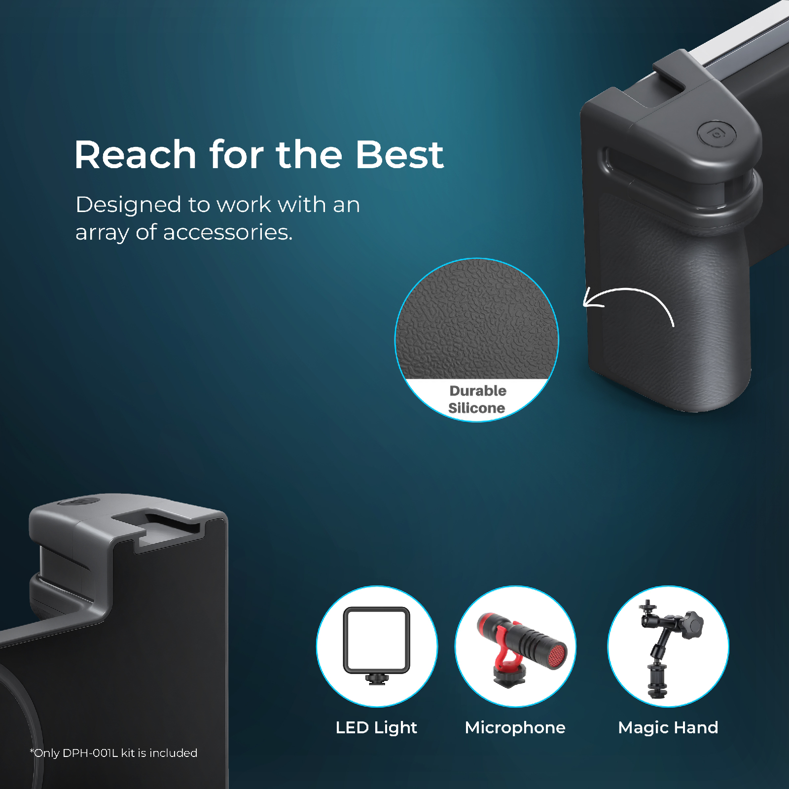 Digitek Smartphone Photo Grip DPH 001L with LED Fill Ring - Digitek