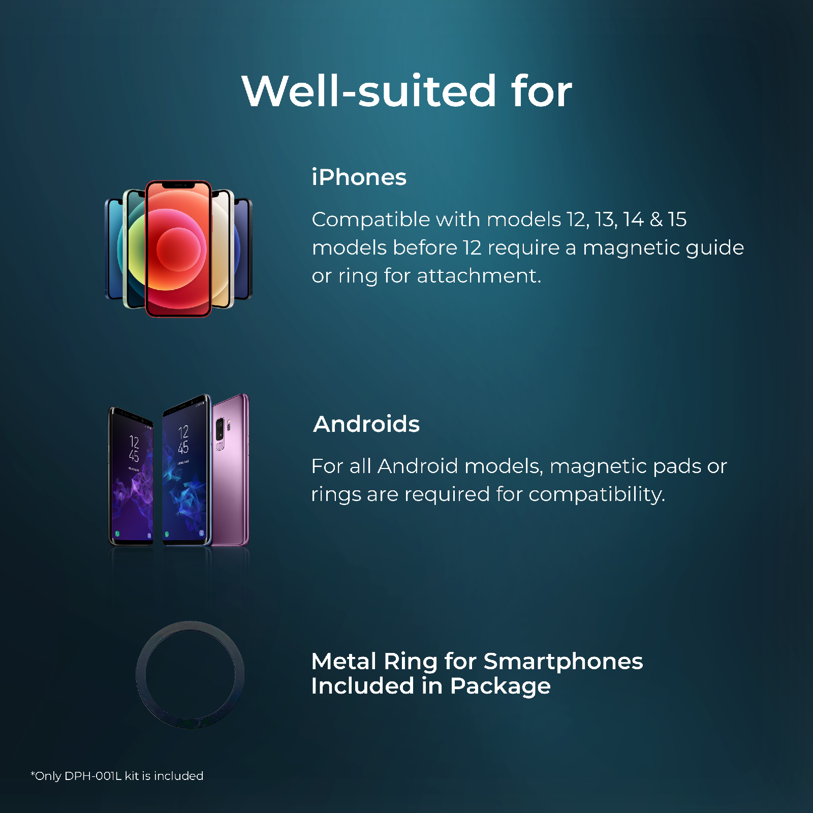 Digitek Smartphone Photo Grip DPH 001L with LED Fill Ring - Digitek