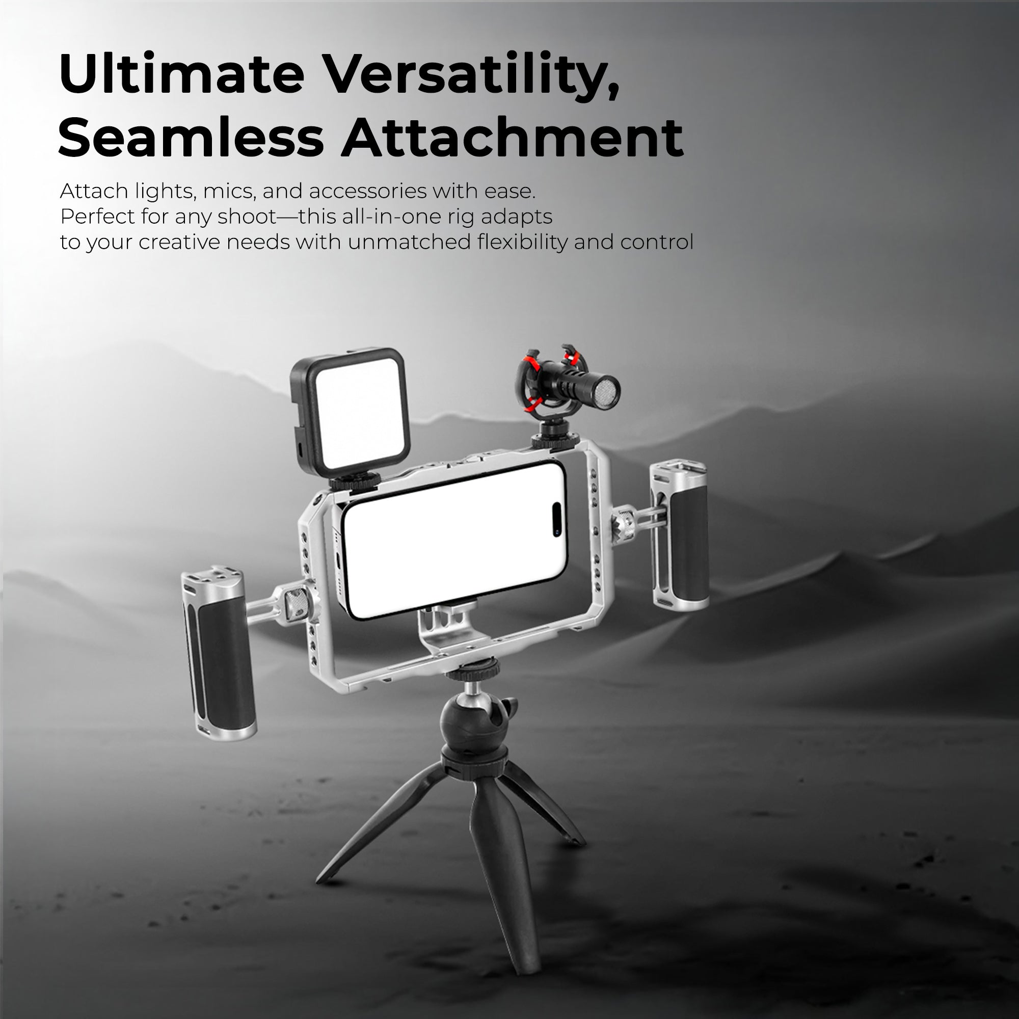 Digitek DSC 001 Aluminium Alloy Universal Type Smartphone Phone Rabbit Cage Video Stabilizer Grip Tripod Mount for Video Maker Videographer