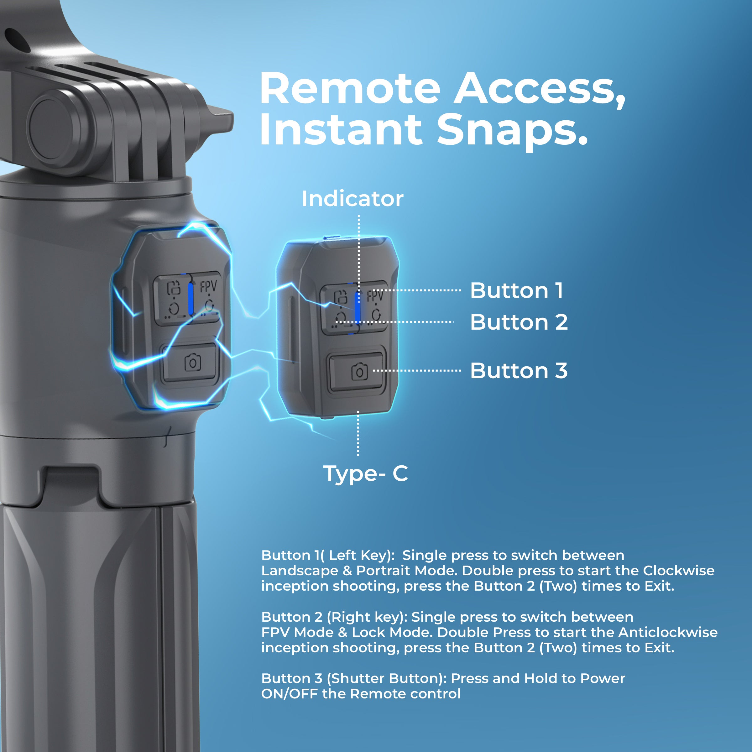 مثبت هاتف ذكي قابل للطي أحادي المحور من Digitek (DSG 003) مزود بقضيب تلسكوبي مدمج قابل للتمديد
