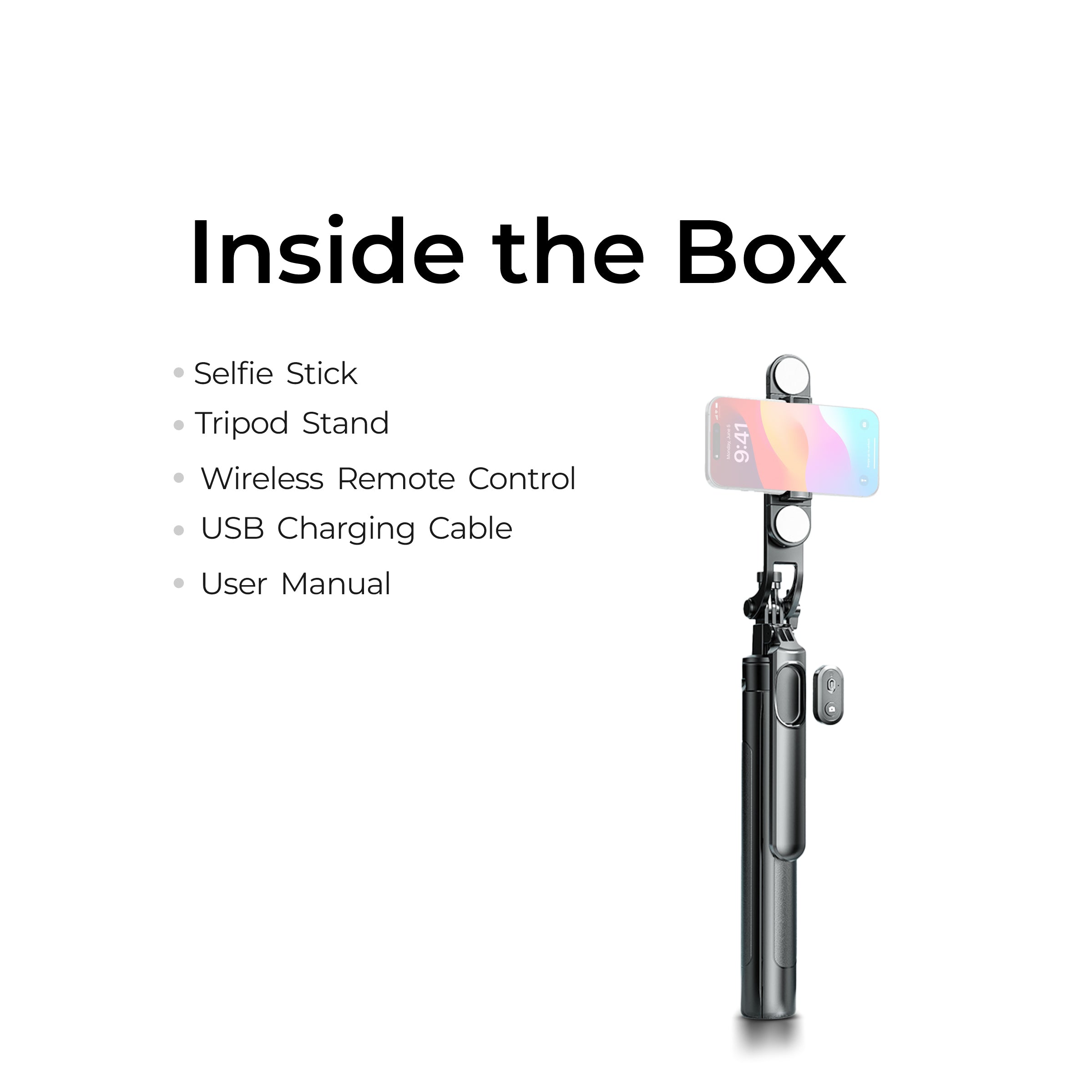 DIGITEK® (DTR-180SS) Portable Wireless Selfie Stick Tripod with Remote, Three-Leg Stand, 360° Smartphone Clip, Extendable Telescopic Poles, 1/4 Interface, Ideal for Photo, Videoshoots, Vlogging & More