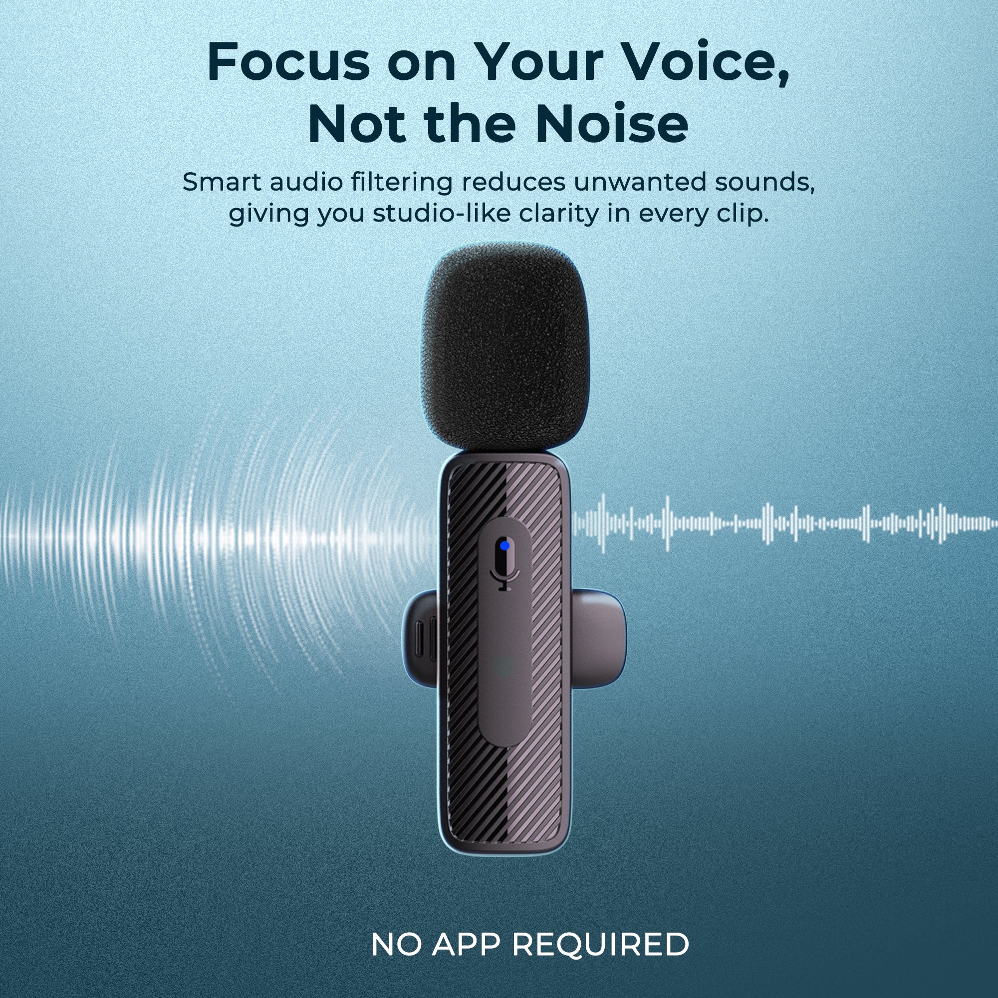 جهاز استقبال Digitek (DWM-009 PRO) بتردد 2.4 جيجاهرتز مزود بموصل Lightning وميكروفونين مزدوجين، متوافق مع سلسلة هواتف iPhone X/11/12/13/14