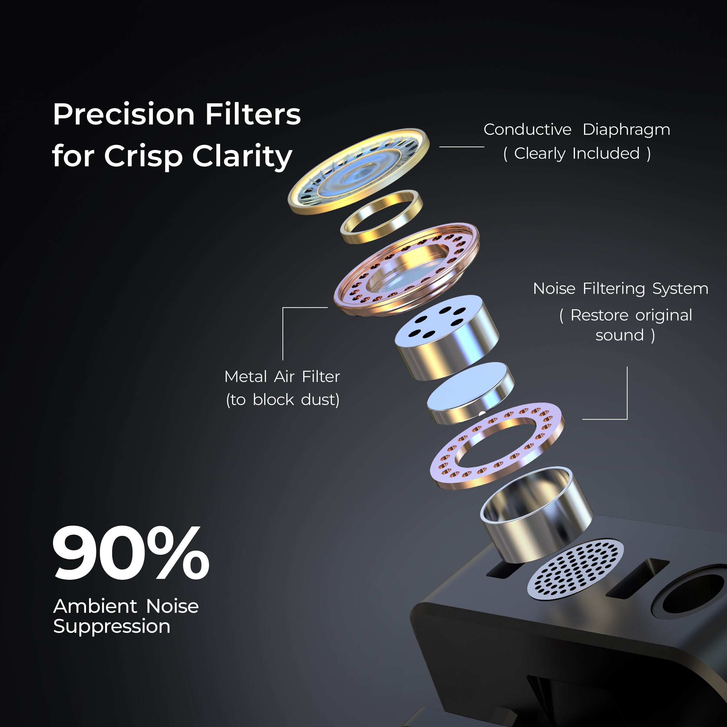 نظام ميكروفون لاسلكي ثنائي الوظائف من ديجيتك® (DWM-110) بتردد 2.4 جيجاهرتز، مدى يصل إلى 50 مترًا، مدة تشغيل تصل إلى 8 ساعات، سهل الاستخدام، مزود بخاصية إلغاء الضوضاء، متوافق مع أجهزة أندرويد/آيفون، مثالي لمدونات الفيديو والاجتماعات وتصوير الفيديو.