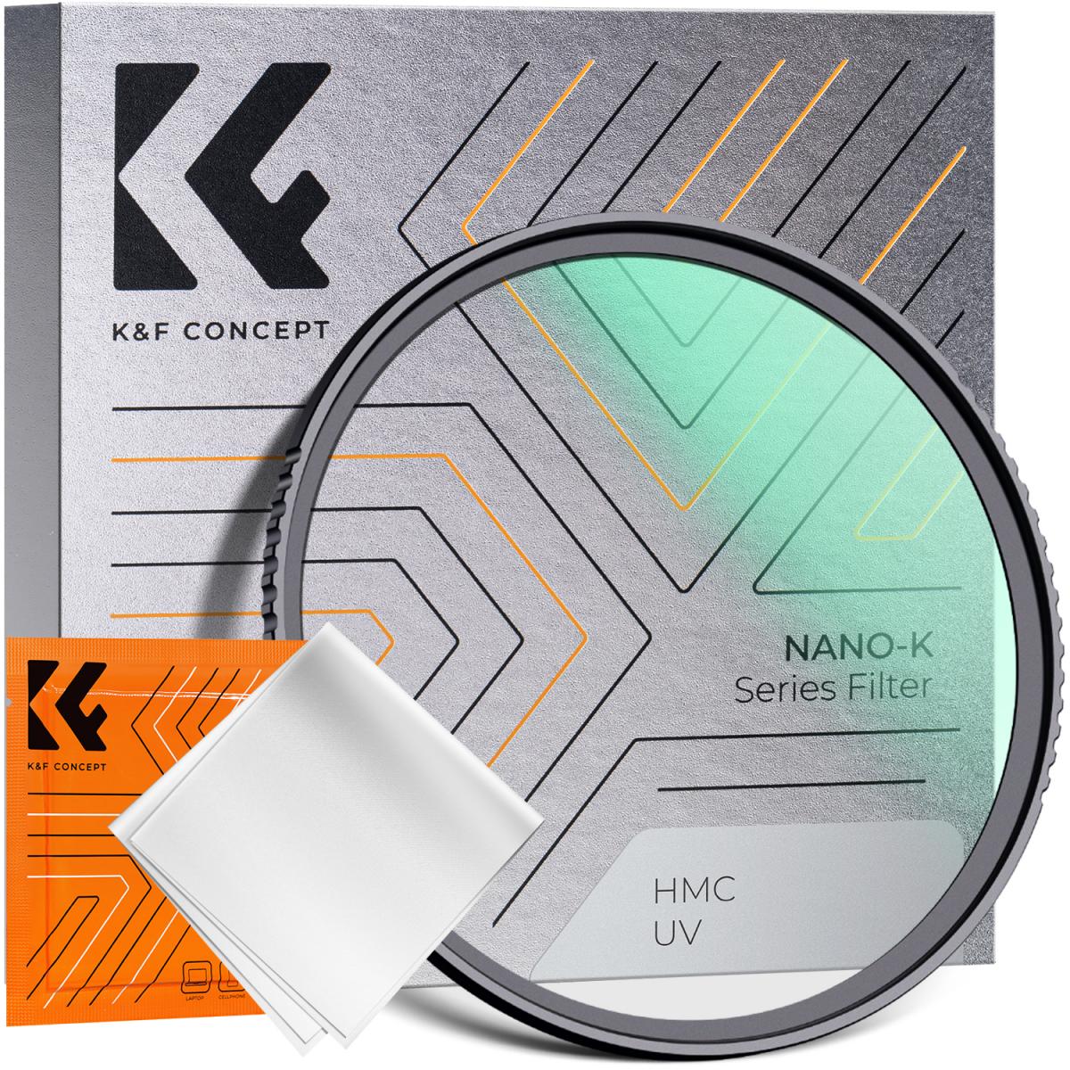 فلتر حماية من الأشعة فوق البنفسجية K&F Nano-X-MC بإطار رفيع مع طلاء متعدد المقاومة لعدسات الكاميرا