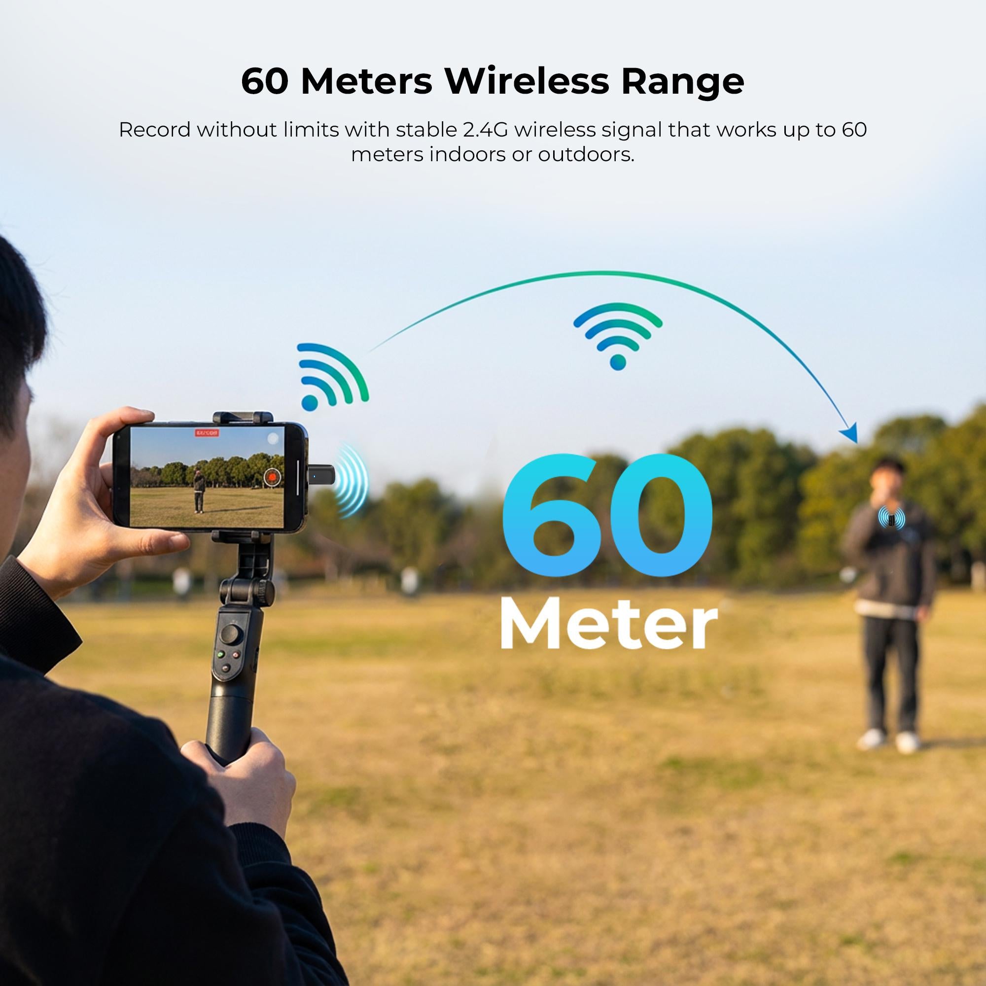 نظام ميكروفون لاسلكي Digitek (DWM 123) 2 في 1 مع علبة شحن ومشبك طوق مغناطيسي، وجهاز استقبال من النوع C لأجهزة iPhone 15 وما فوق، وهواتف Android، ومدى 60 مترًا، وميكروفون مدمج، للمبدعين ومدوني الفيديو (أسود)