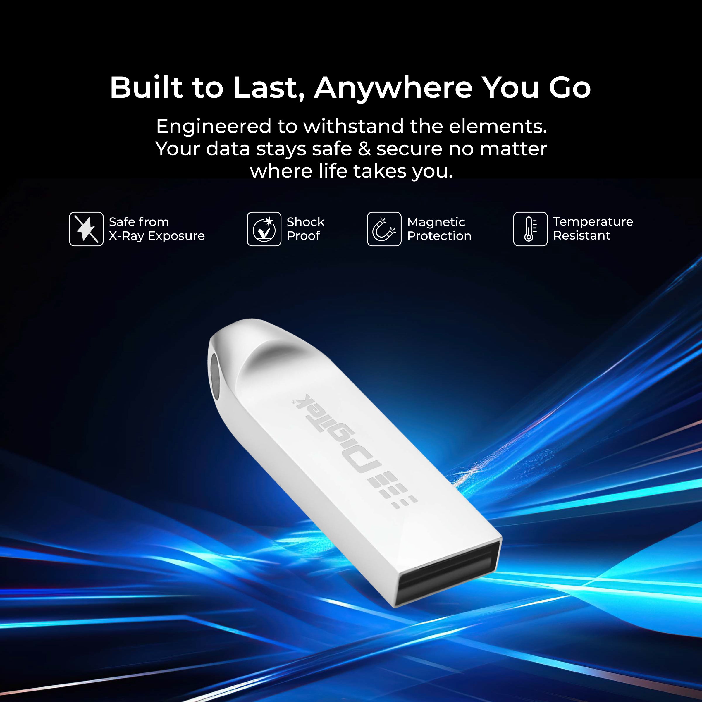 Digitek (Dud 8GB 2.0V) 8GB USB 2.0 U Disk Flash Drive, High Speed Read & Write Pen Drive, Magnetic, X-Ray & Temperature Resistant, Compatible with Windows & Mac OS