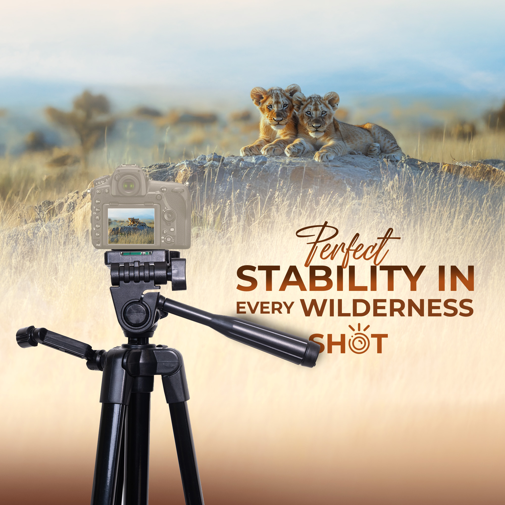 Digitek (DTR-425 LW) Portable Tripod Stand with Smartphone Holder, 4.26ft Height, Pan & Multipurpose Quick Release Head, Rubberised Legs, 3kg Load Capacity, Ideal for DSLR Camera & Mobile Photography