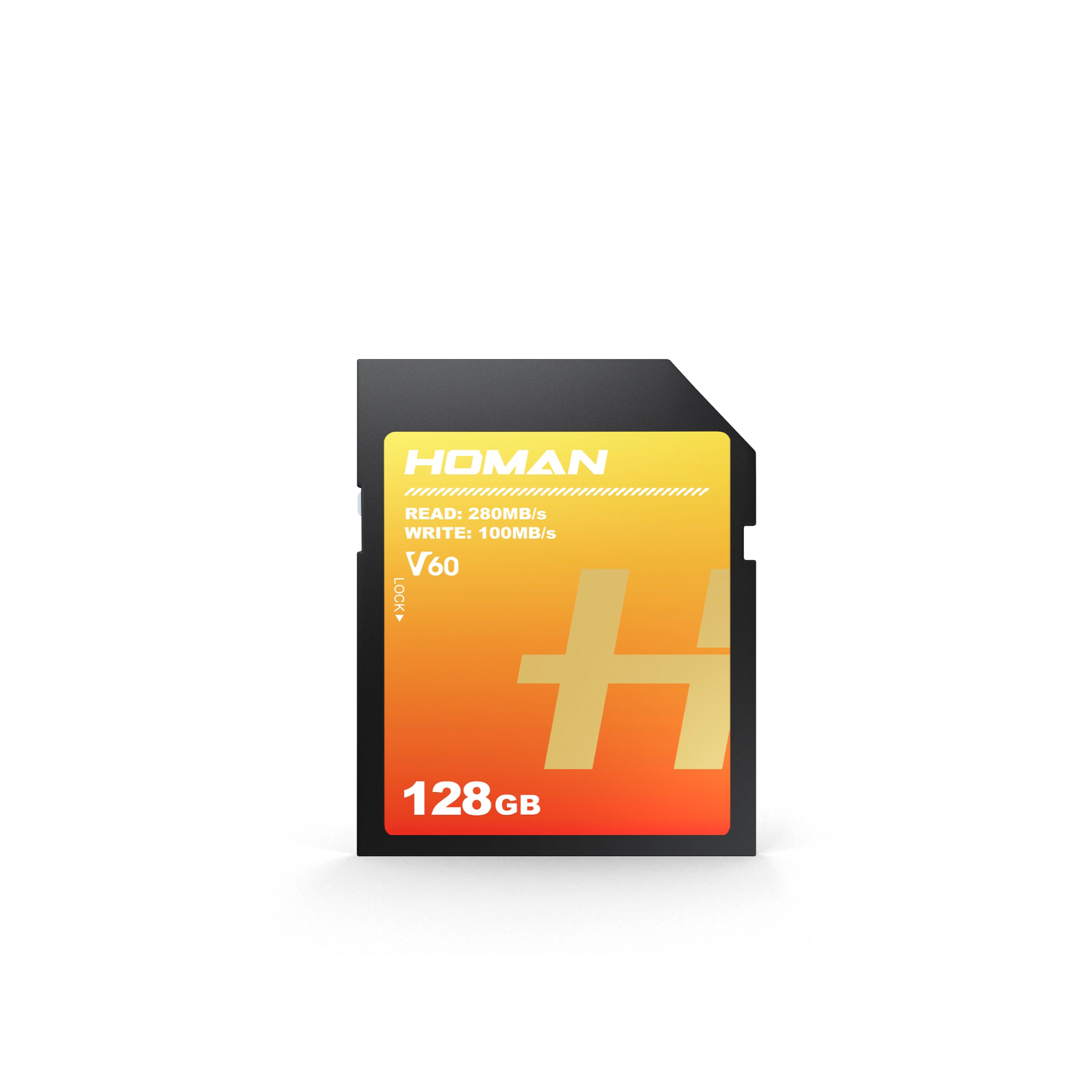 HOMAN UHS-II SD Card (V60) 128GB fit for Any Environmental Temperature from -10 Degree to 70 Degree Celsius with 5 Year Warranty & Recovery - Digitek
