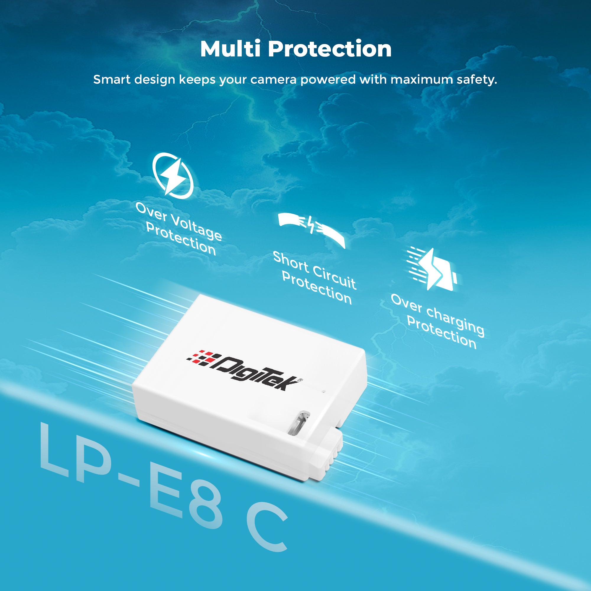 بطارية ديجيتك بلاتينيوم (LP-E8 من النوع C) ليثيوم أيون بسعة 1120 مللي أمبير/ساعة لكاميرات كانون DSLR مع كابل شحن من النوع C، متوافقة مع كاميرات كانون باور شوت EOS 550D، 600D، 650D، 700D، كيس X4–X7i، وريبل T2i–T5i