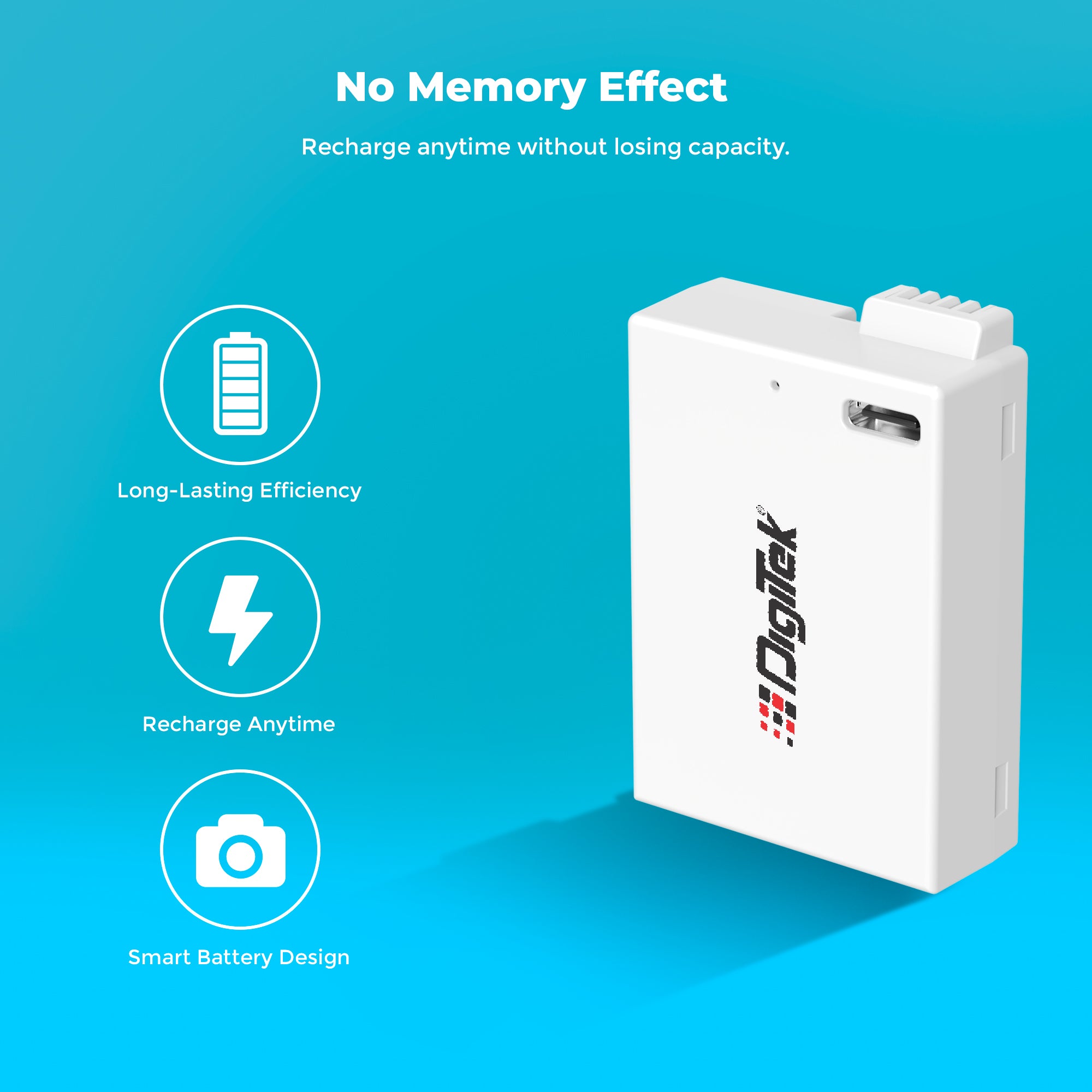 بطارية ديجيتك بلاتينيوم (LP-E8 من النوع C) ليثيوم أيون بسعة 1120 مللي أمبير/ساعة لكاميرات كانون DSLR مع كابل شحن من النوع C، متوافقة مع كاميرات كانون باور شوت EOS 550D، 600D، 650D، 700D، كيس X4–X7i، وريبل T2i–T5i