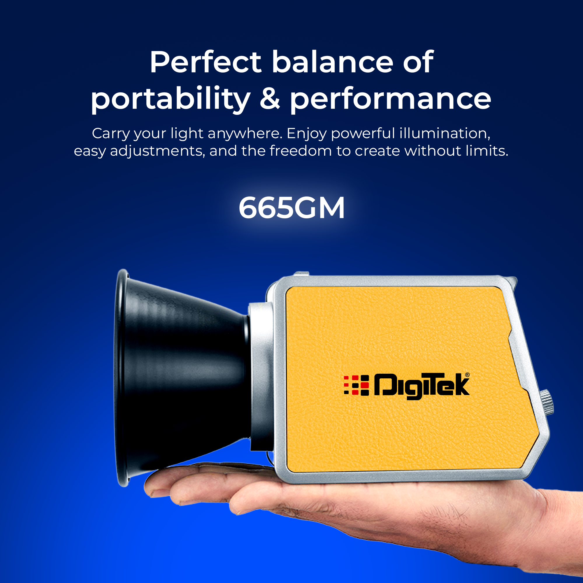 Digitek (DCL 200 WBC) 200W Bi-Color COB Continuous LED Video Light, Mini Bowens Mount with Reflector, 2700K–6500K ±200, 18000LM, CRI 97+, 12 FX Modes, App & Remote Control, For Studio, Photography & Videography