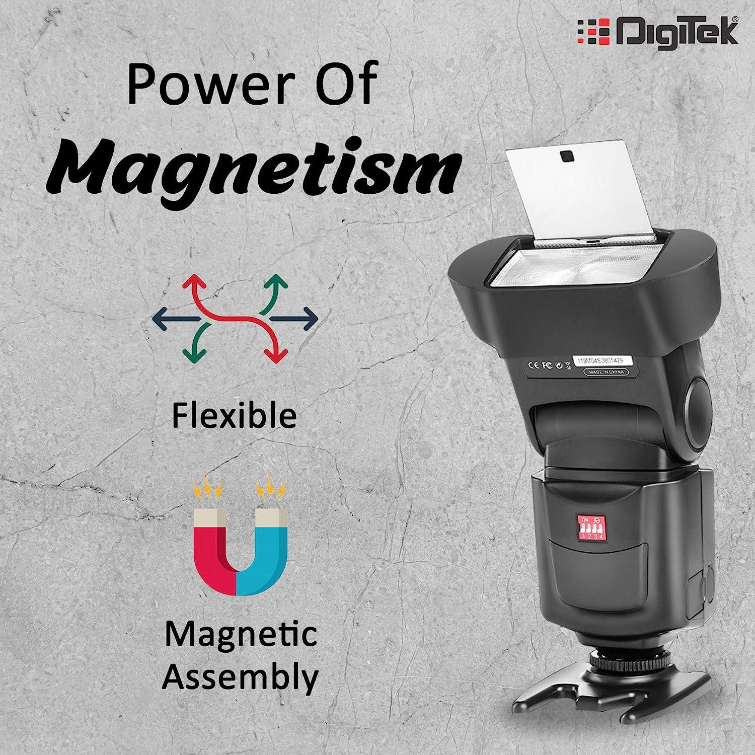 Digitek (DFBG-001) Professional Flash Bot Grip with Magnet | for Speedlight Flash Modifier - Digitek