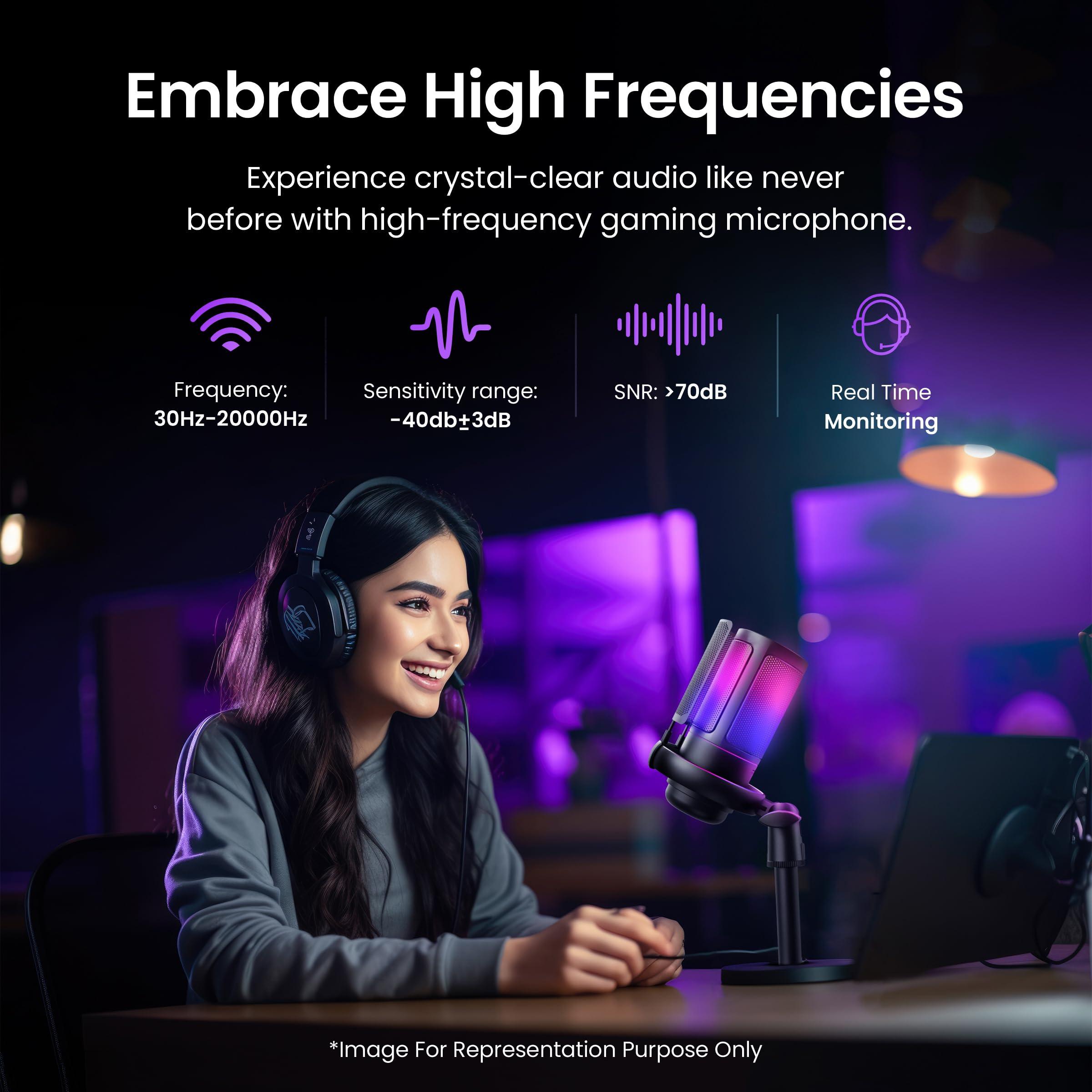 Digitek (DM 302) USB Professional RGB Gaming Microphone - Digitek