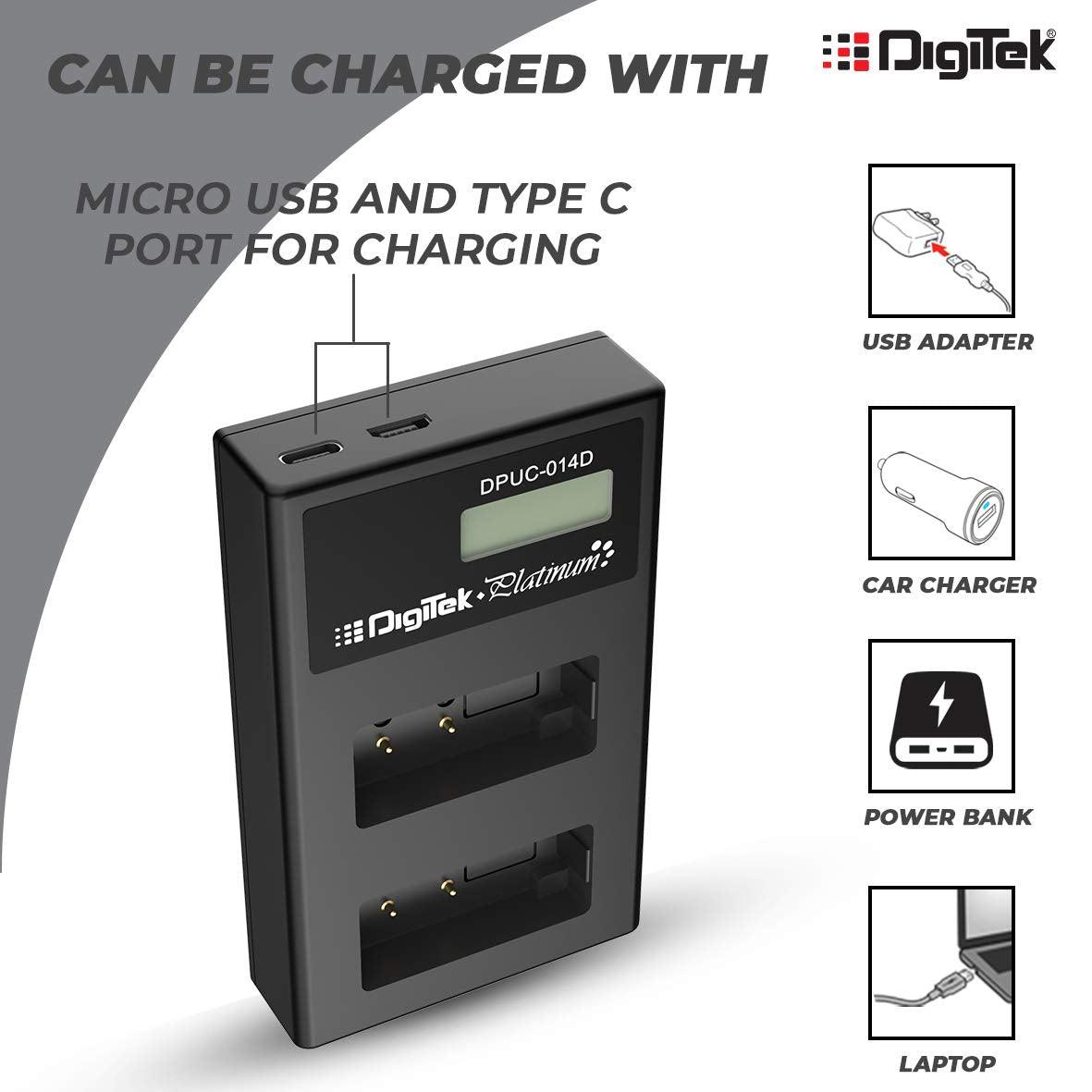 Digitek (DPUC 014D (LCD MU) ENEL 25) Platinum Charger DPUC 014D (LCD MU) ENEL 25 for ENEL 25 Battery - Digitek