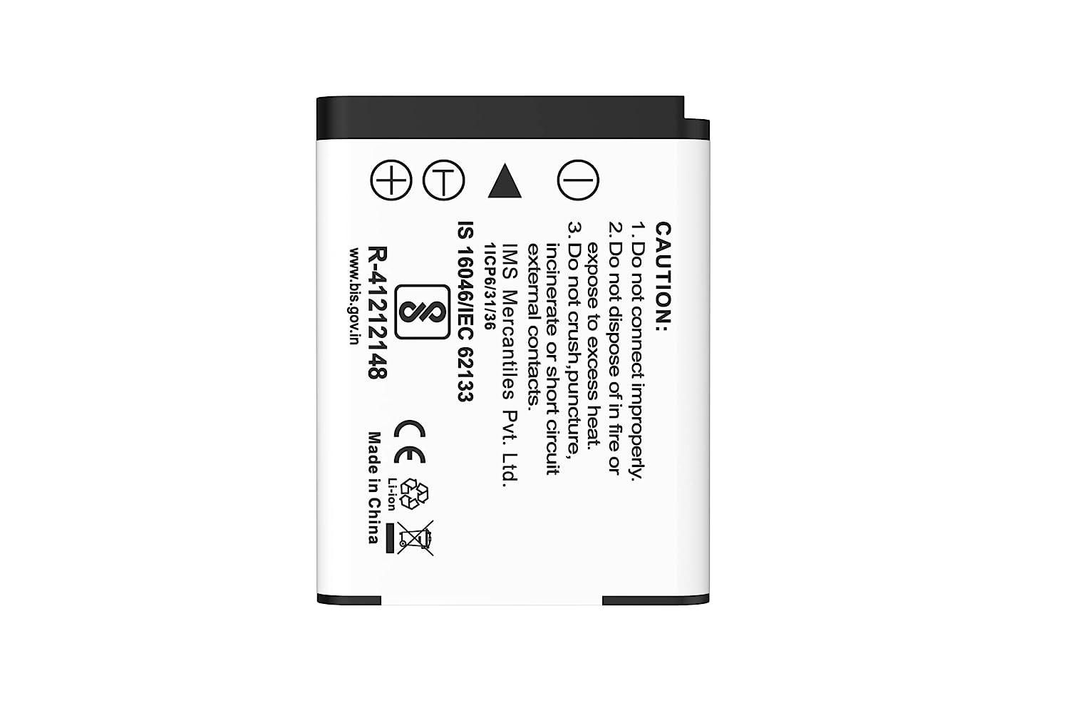 Digitek (EN-EL19) 700 mAh ENEL 19 Rechargeable Lithium Ion Battery for Nikon Camera (Black) - Digitek