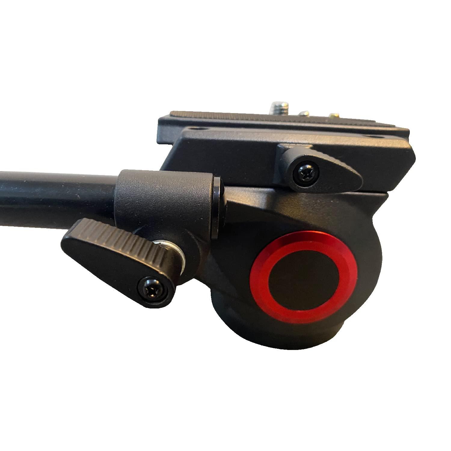 Digitek Platinum (DPVH 130) Professional Video Head, Fluid Head with 2 Way Adjustable Pan Head, Supports Multiple Tripods & Monopods (Load Capacity-10 Kgs) - Digitek