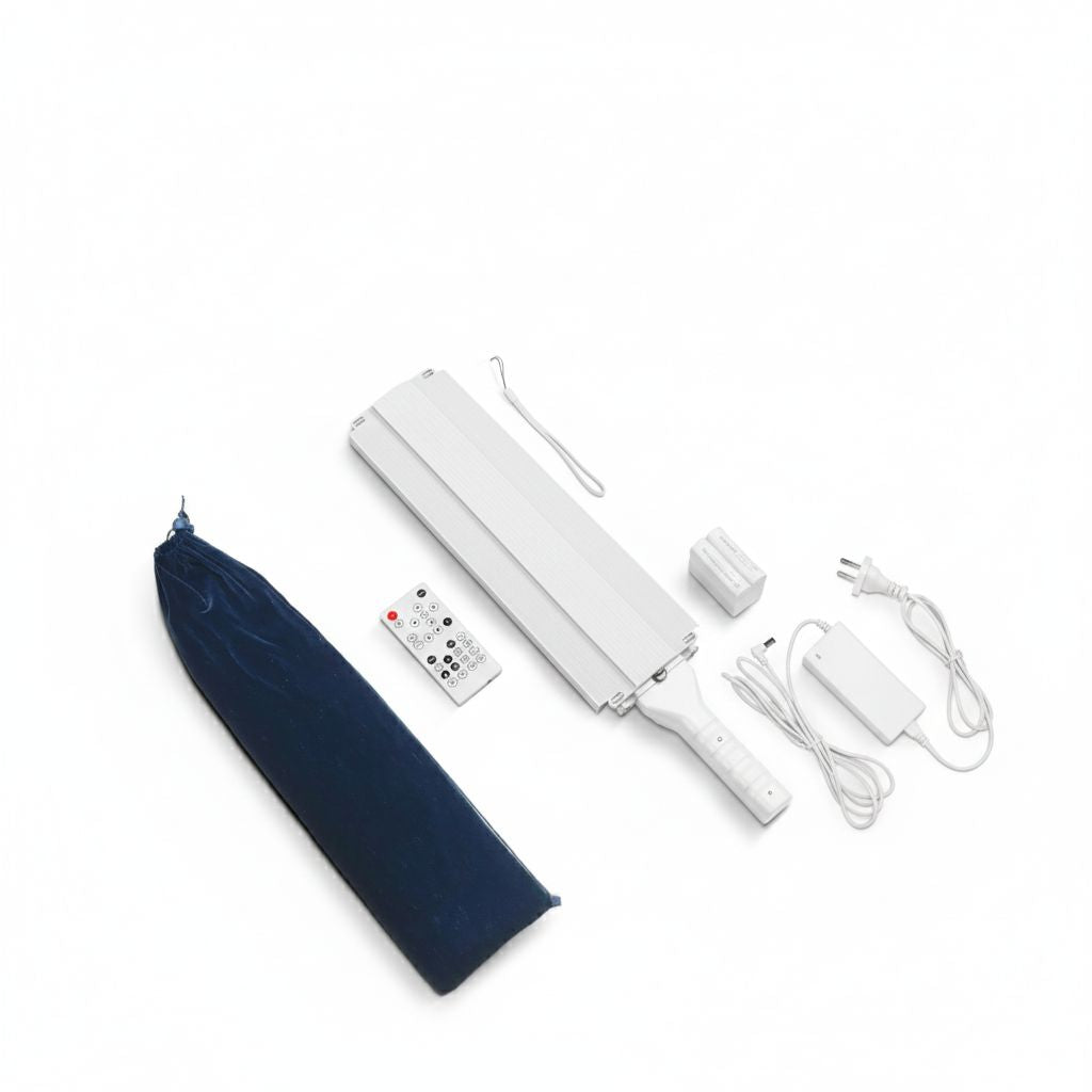 مصباح ديجيتك® (DSL-25W RGB) عصا إضاءة LED RGB محمولة باليد مع باب تحكم عن بعد، درجة حرارة اللون 2700-12000 كلفن + RGB، 39 تأثير إضاءة خاص وحقيبة حمل