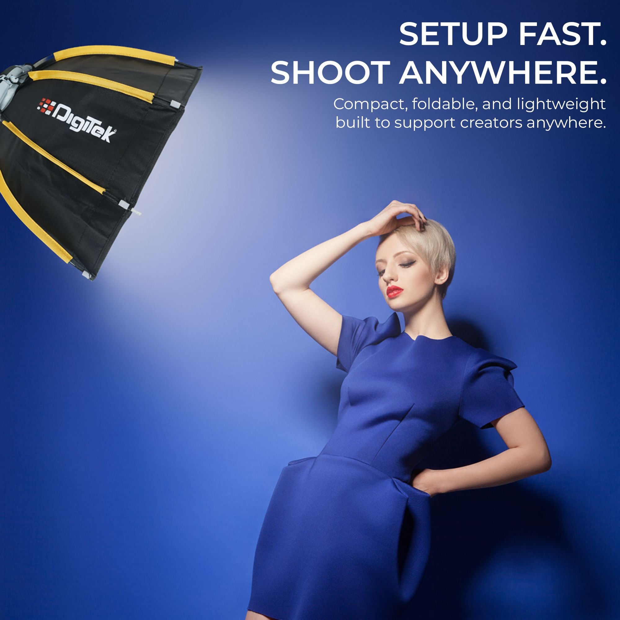 صندوق إضاءة ناعم Digitek (DSB 30cm Mini) مقاس 30 سم مع حامل Mini Bowens