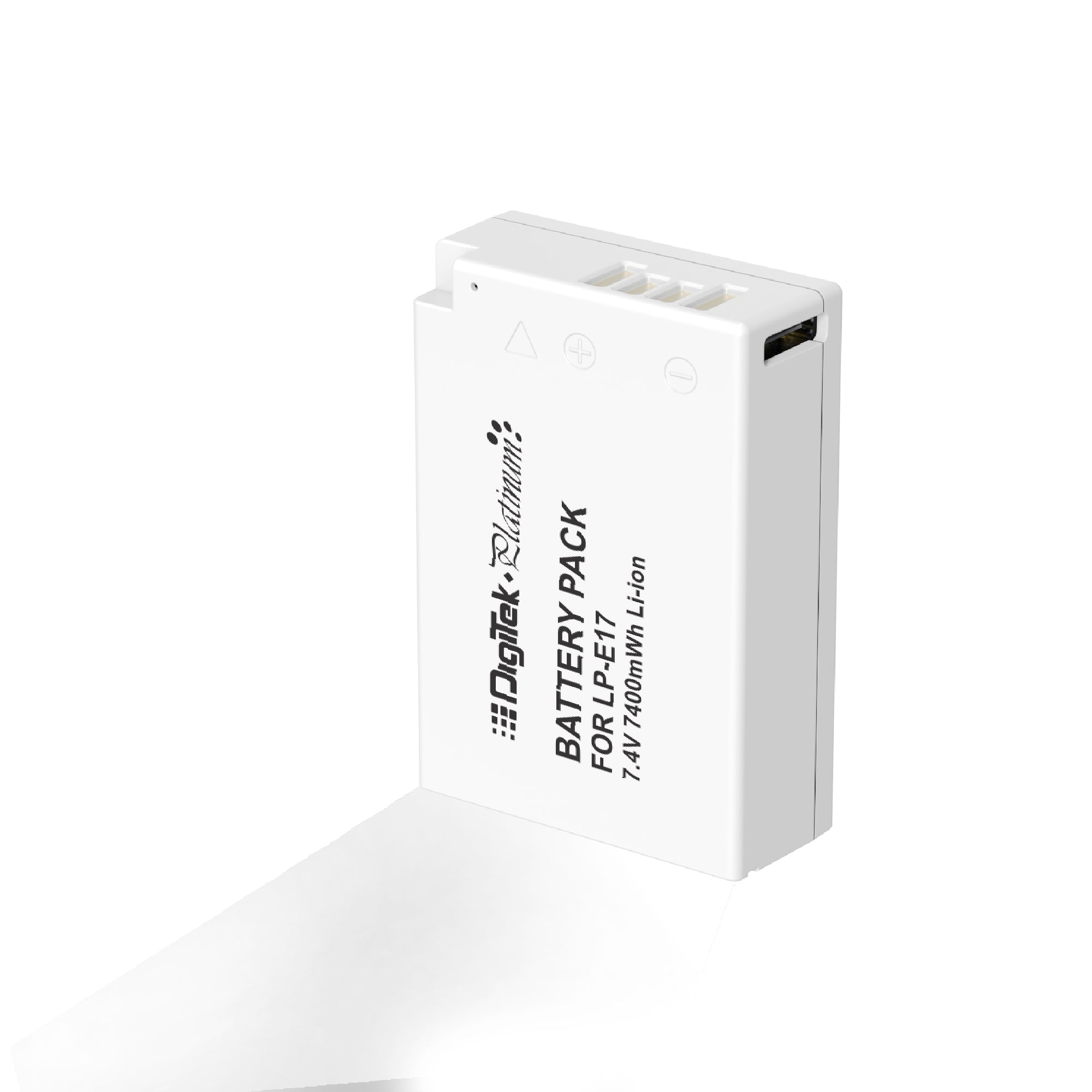 Digitek Platinum (LP-E17 Type C) 1250mAh Li-ion Battery for Canon DSLR Cameras with Type-C Charging Cable, Canon EOS 77D, M3, M5, M6, Rebel T7i, T6i, T6s, SL2, 200D, 750D, 760D, 800D, 8000D, 9000D, Kiss X8i