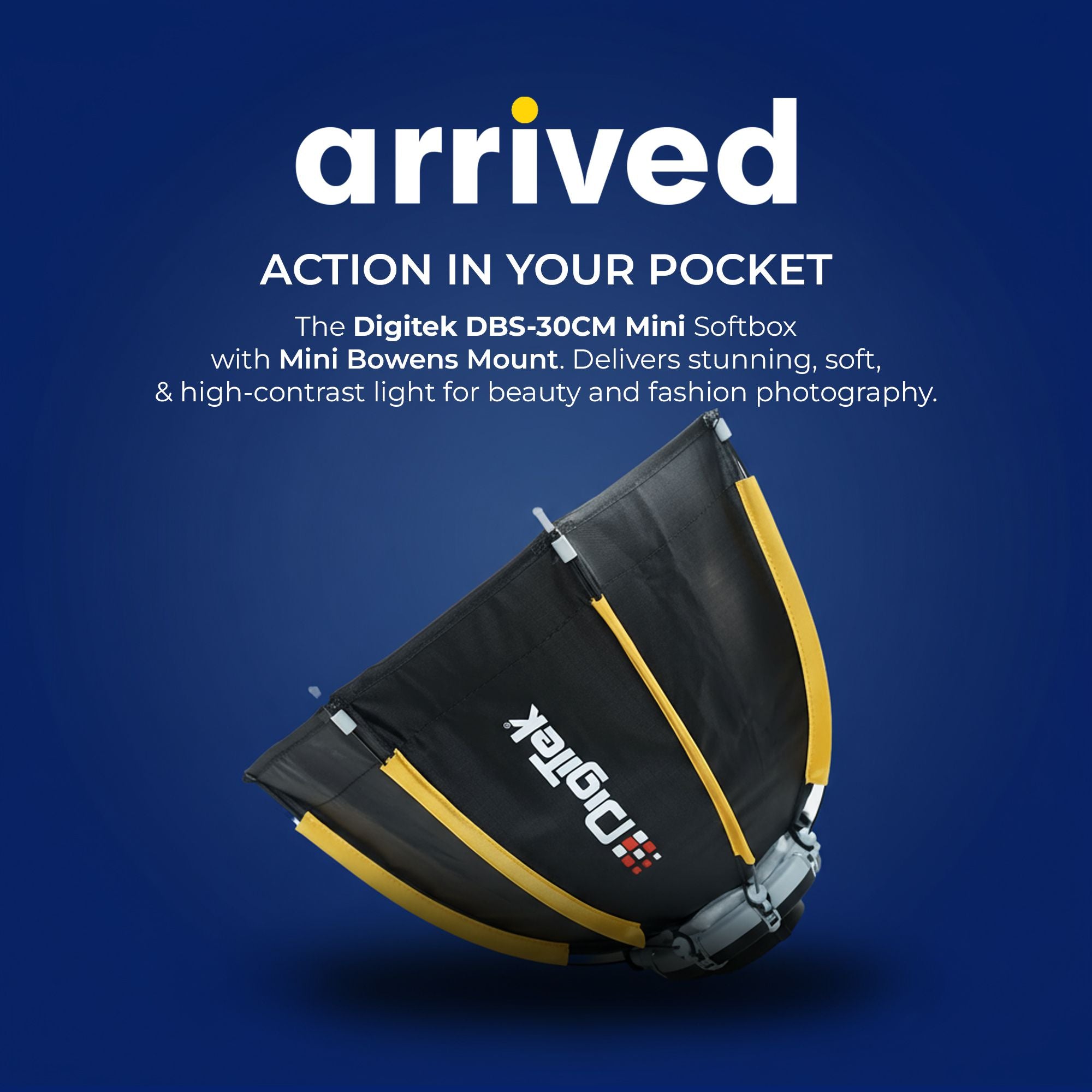 صندوق إضاءة ناعم Digitek (DSB 30cm Mini) مقاس 30 سم مع حامل Mini Bowens