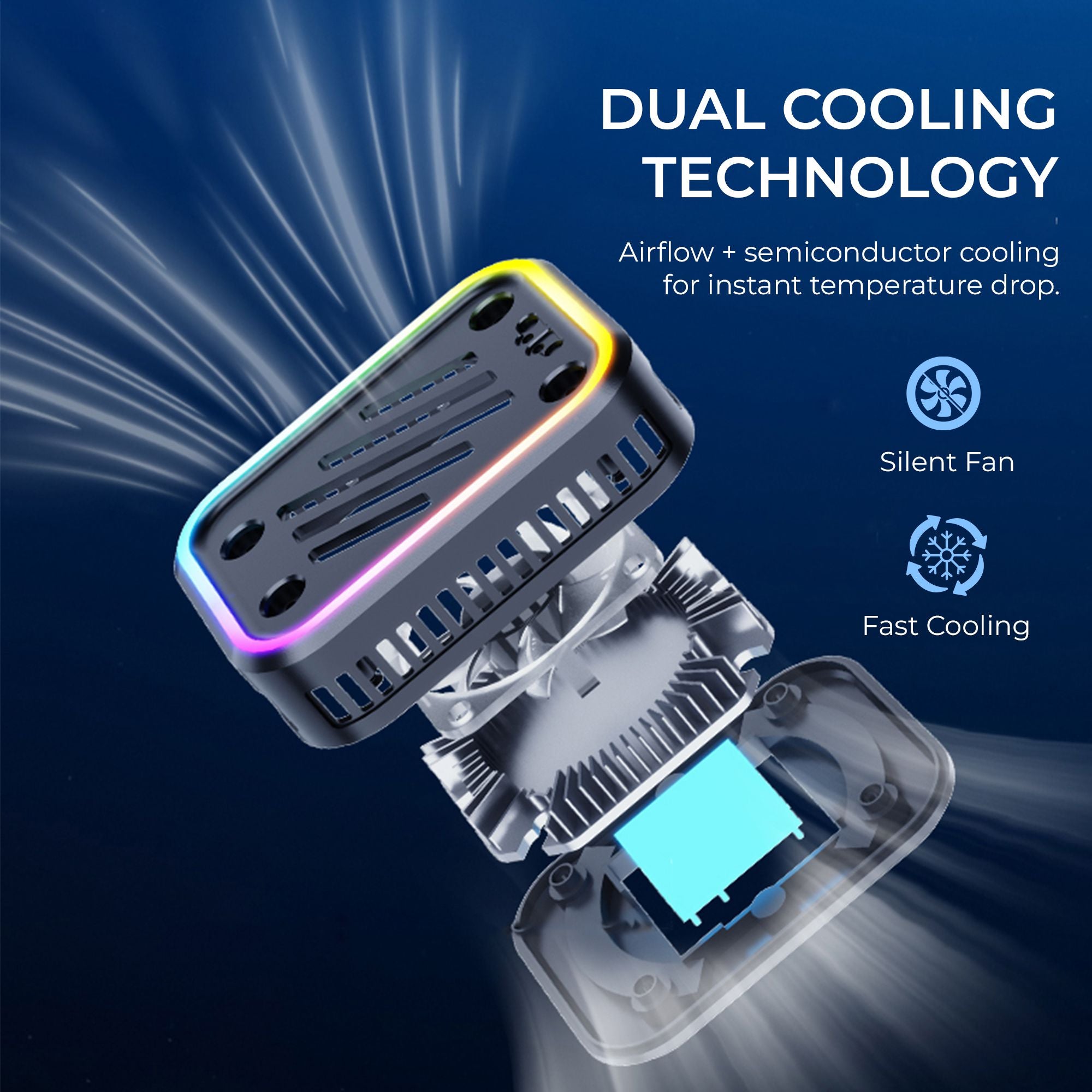 Digitek (DCF 001) Magnetic Absorption Smartphone Cooling Fan with Battery