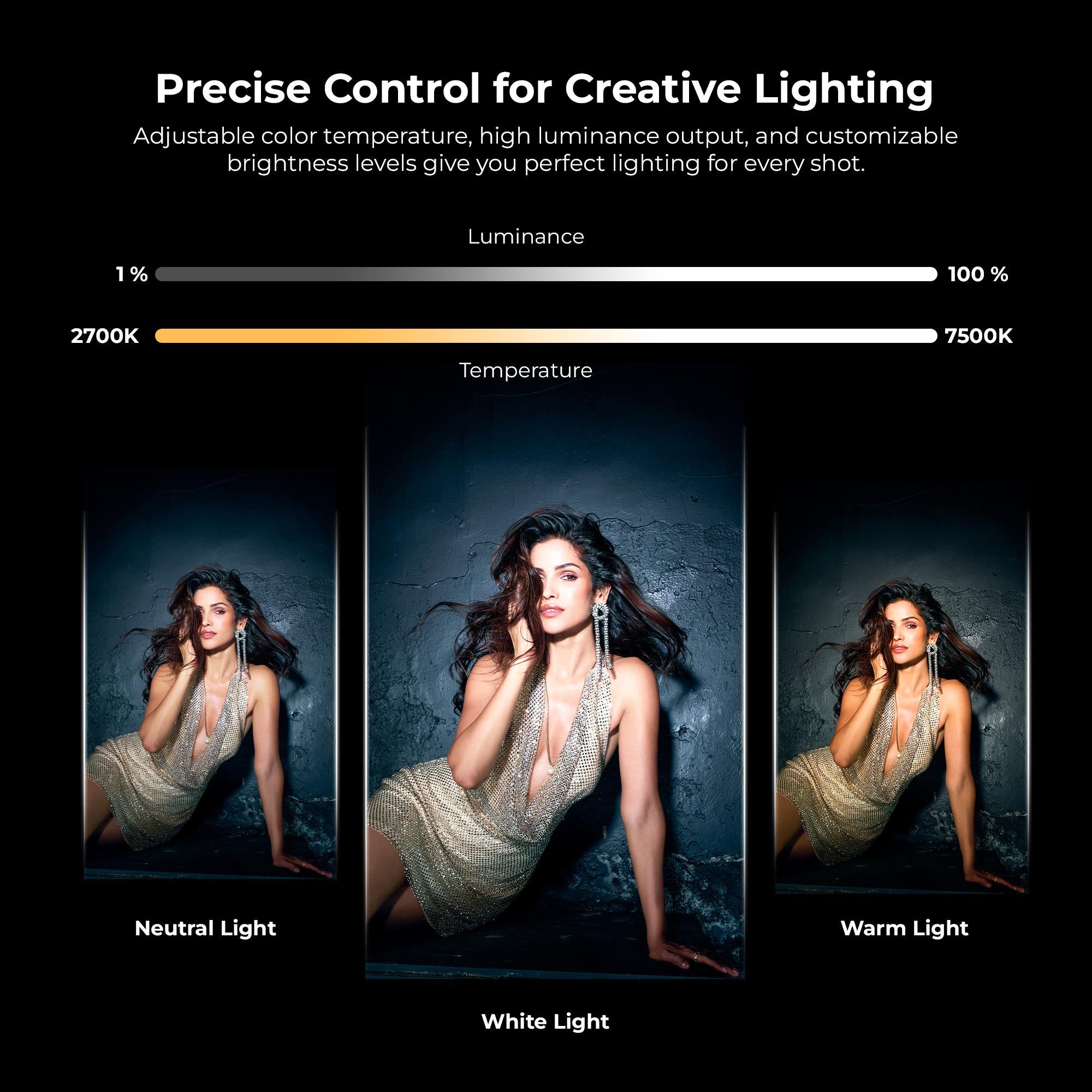 مصباح فيديو LED محمول من ديجيتك (LED-D40W RGB) بقوة 40 واط