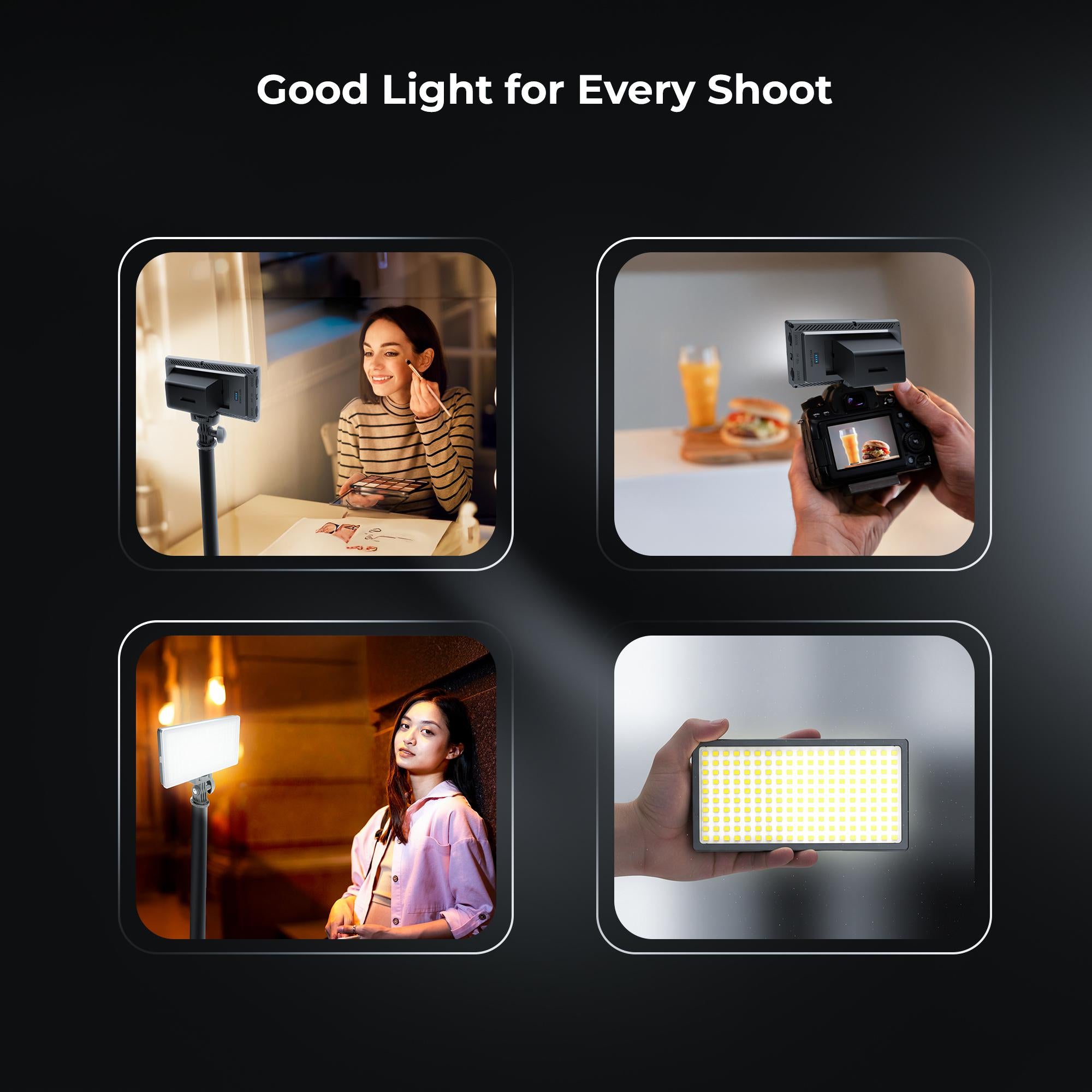 Digitek (LED-D308) 25W Bi-Color LED Video Light with Hot Shoe Mount, 2700K–6500K Adjustable Color Temperature, 308 LEDs, 2860LM Brightness, CRI 85+, For YouTube, Vlogging, Photography, Video Shoot (Battery Not Included)