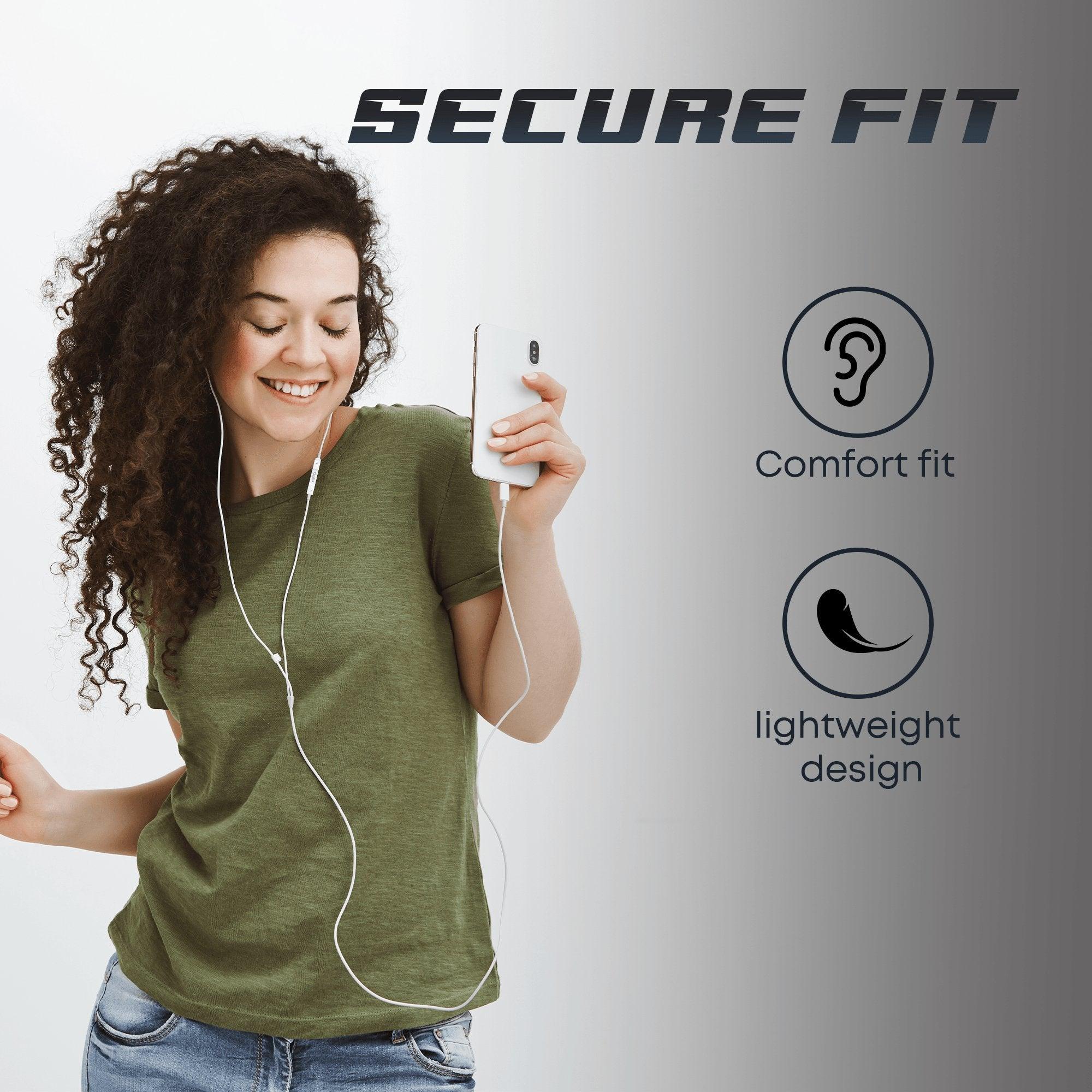 Digitek (DE-044 C) in-Ear Type C Wired Stereo Earphone with Mic, Premium Sound Quality with Noise Cancelling Earphones (White) - Digitek